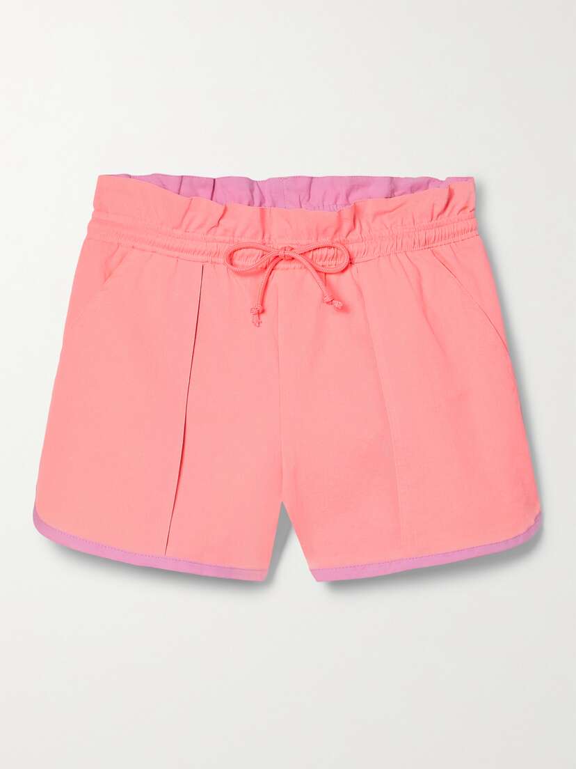 PARADISED + Net Sustain Beatrix Two-tone Cotton-blend Poplin Shorts - x small