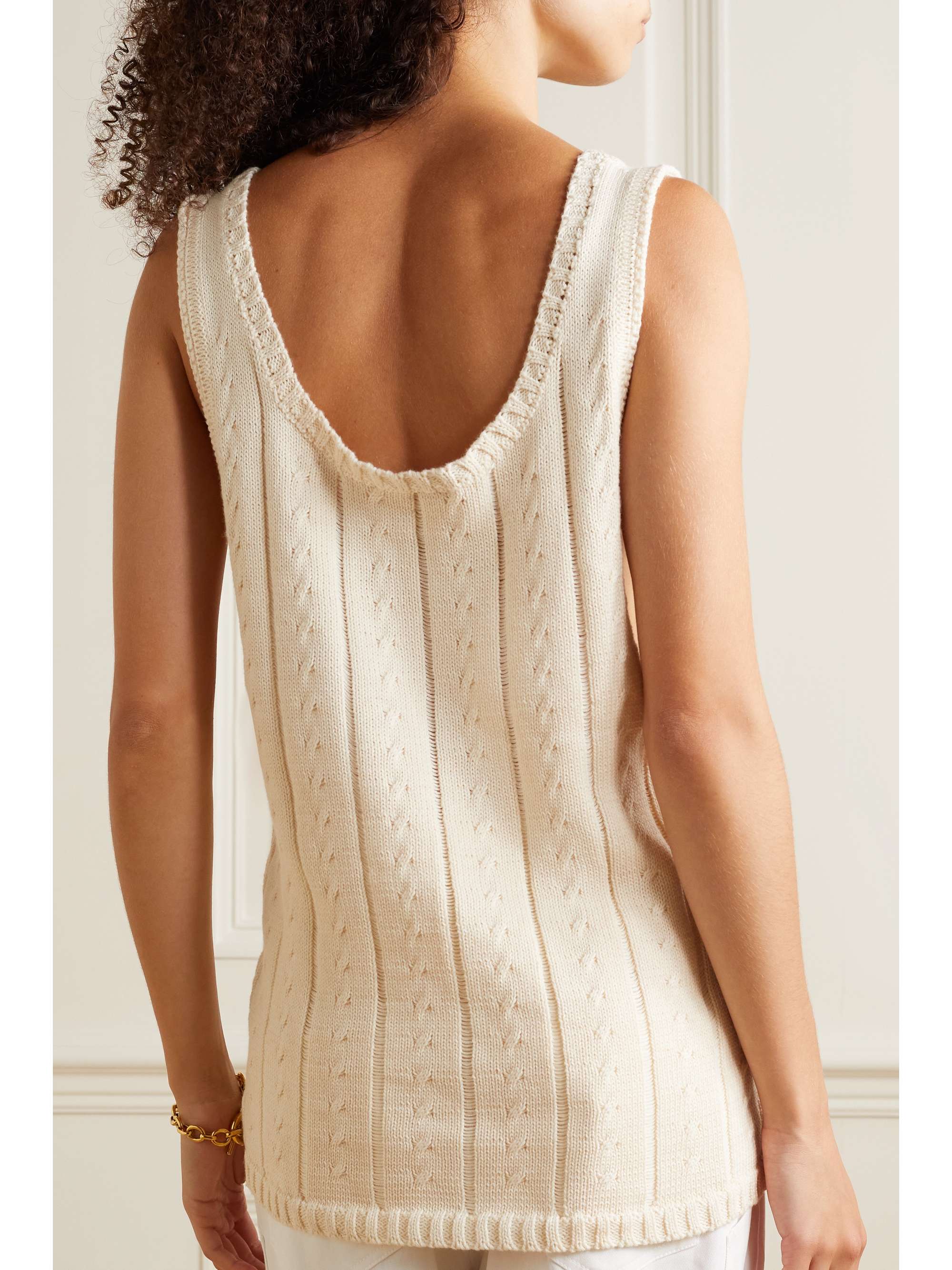 NET SUSTAIN Casey cable-knit organic 