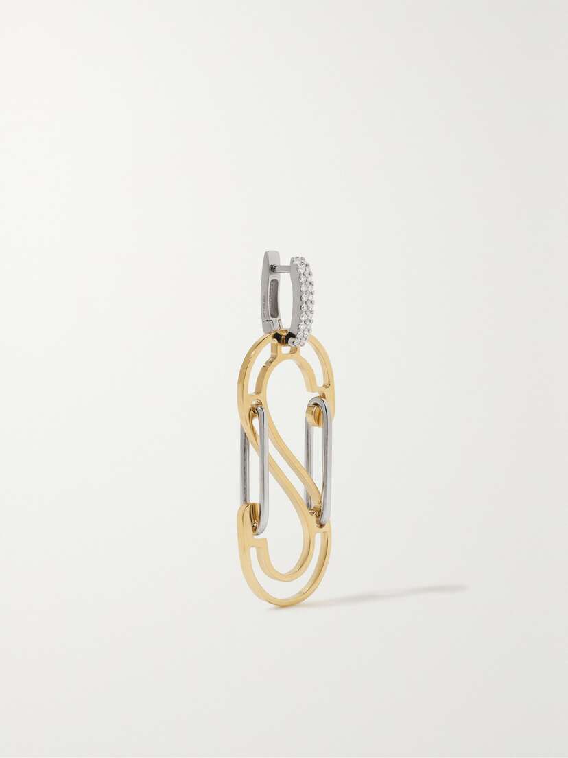 EÉRA 18-karat Yellow And White Gold Diamond Single Earring