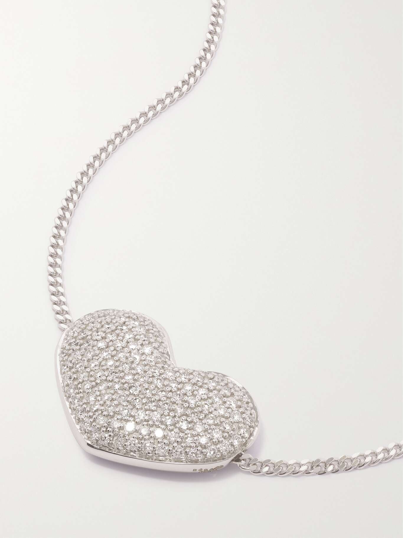 EÉRA 18karat white gold diamond necklace NETAPORTER