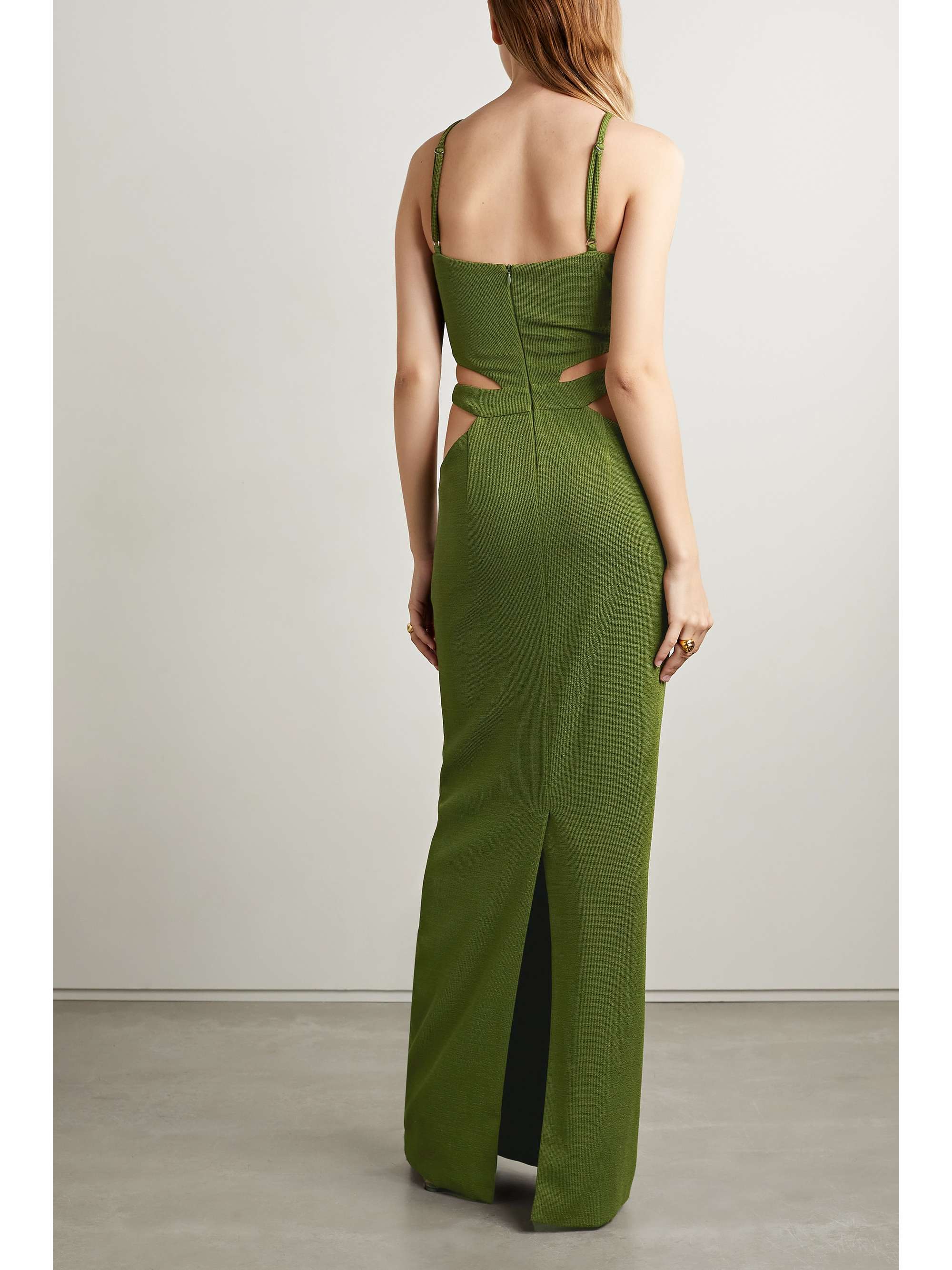 PATBO Asterisk cutout stretch-knit maxi dress