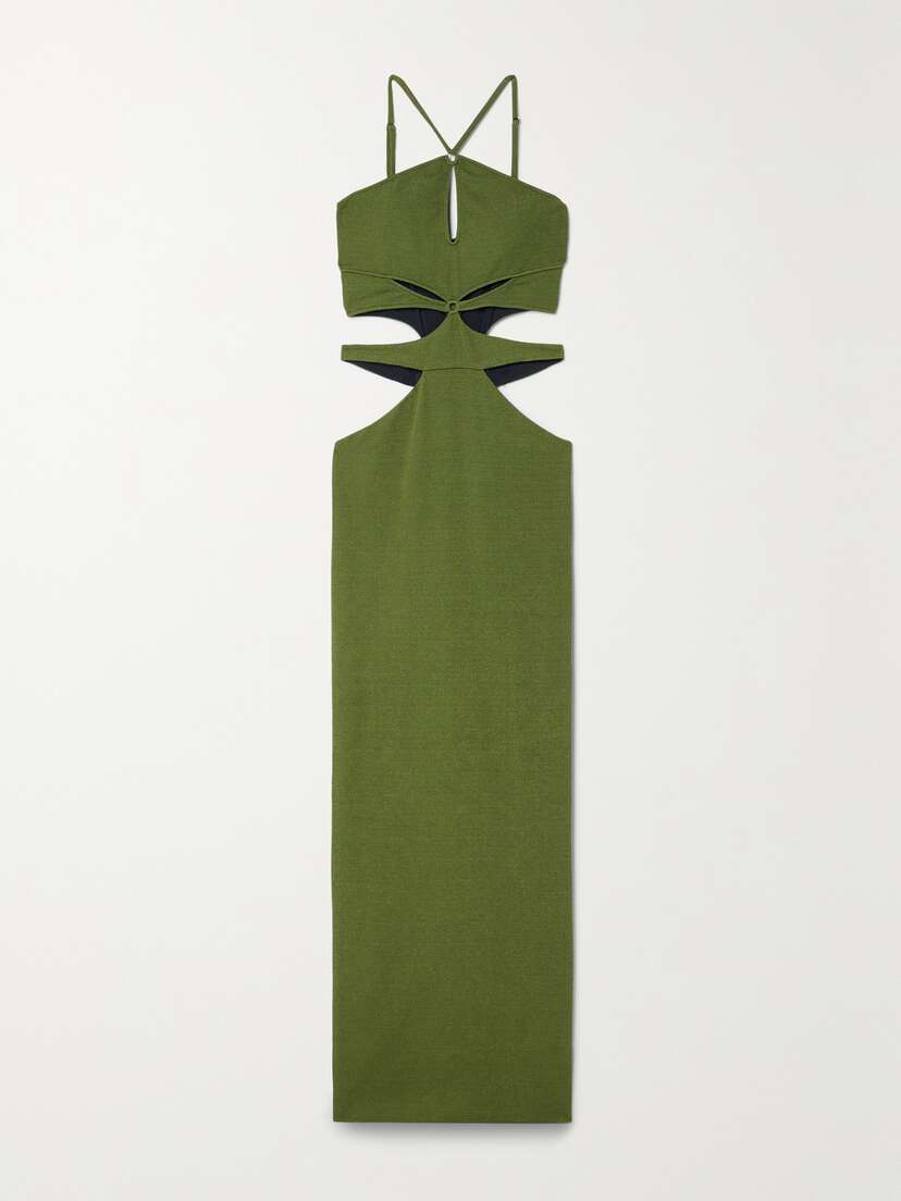 PatBo Asterisk Cutout Stretch-knit Maxi Dress