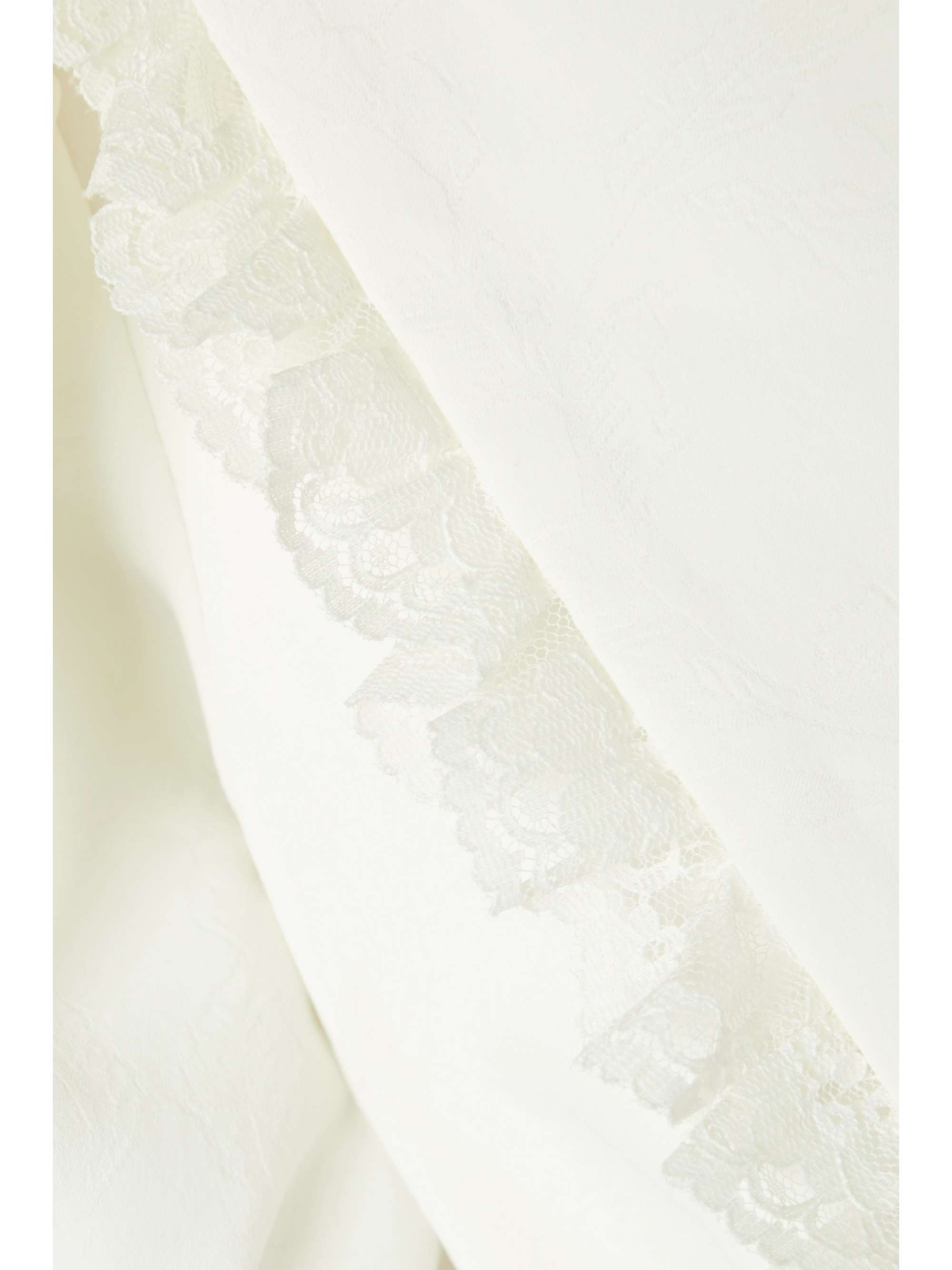 LOVESHACKFANCY Jonnie lace-trimmed crepe-jacquard mini dress