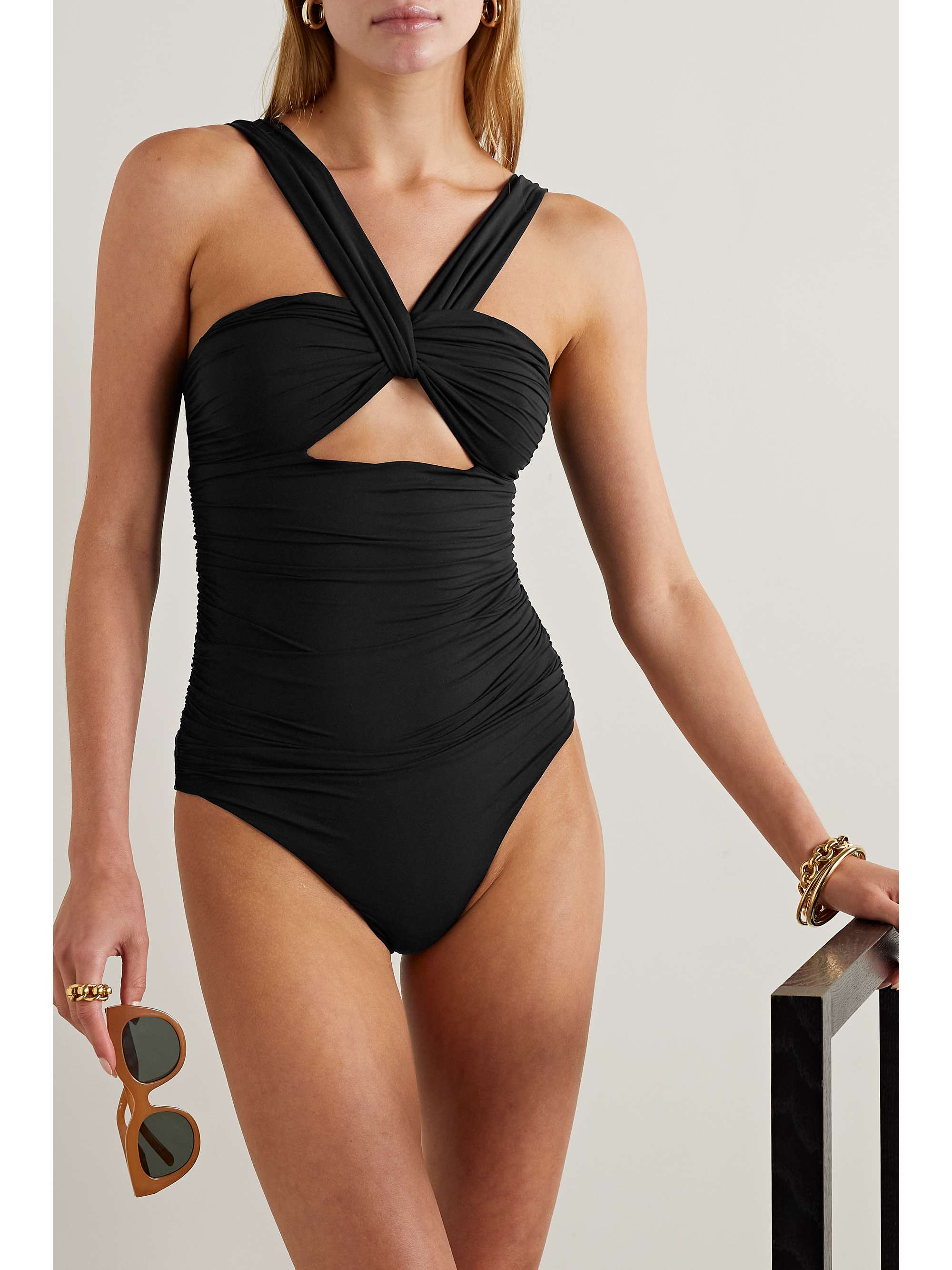 MARYSIA Maillot de bain à fronces et à découpes Anson