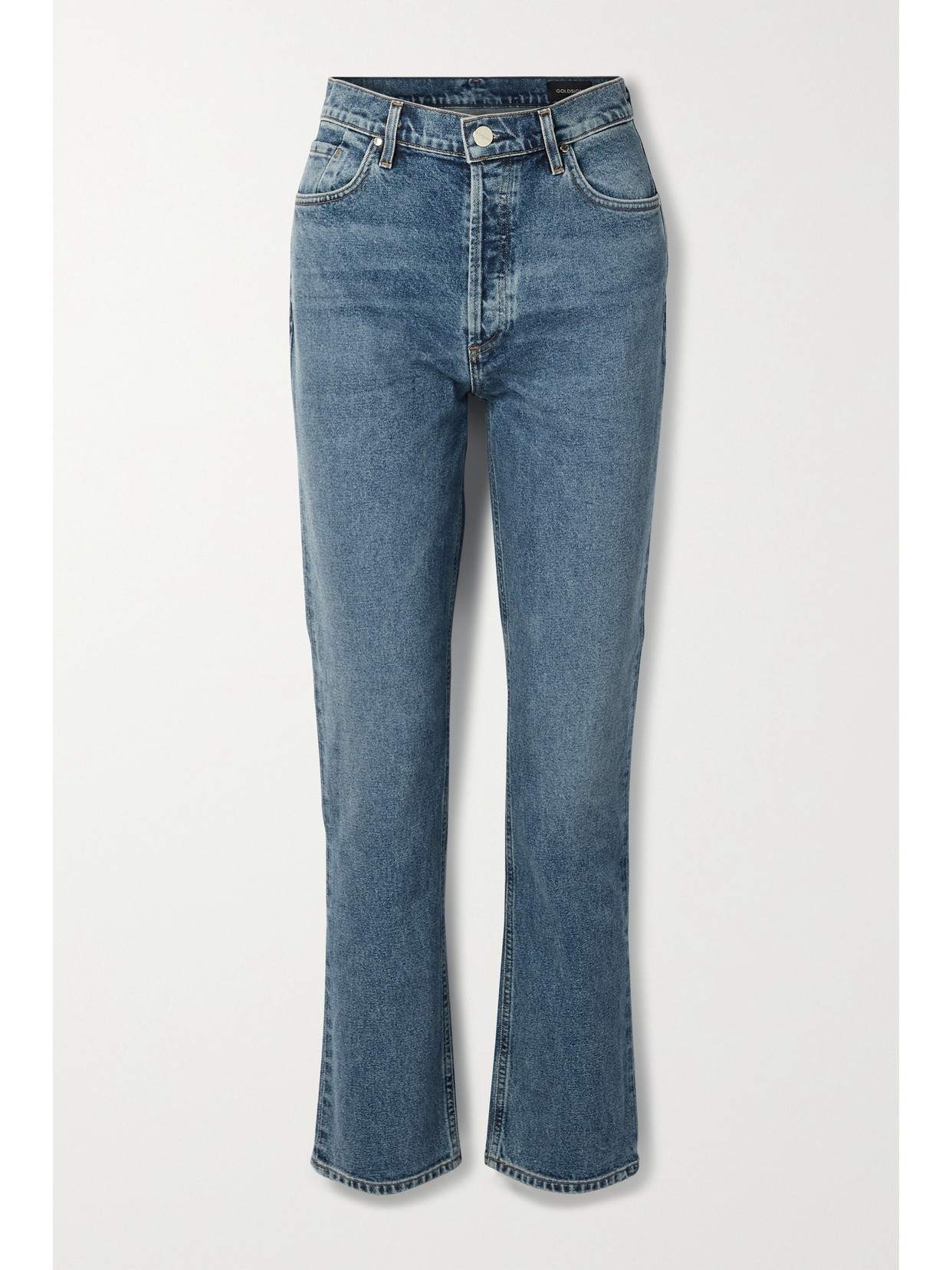 GOLDSIGN - The Morgan High-rise Straight-leg Jeans - Mid denim 22 Awaiting product image