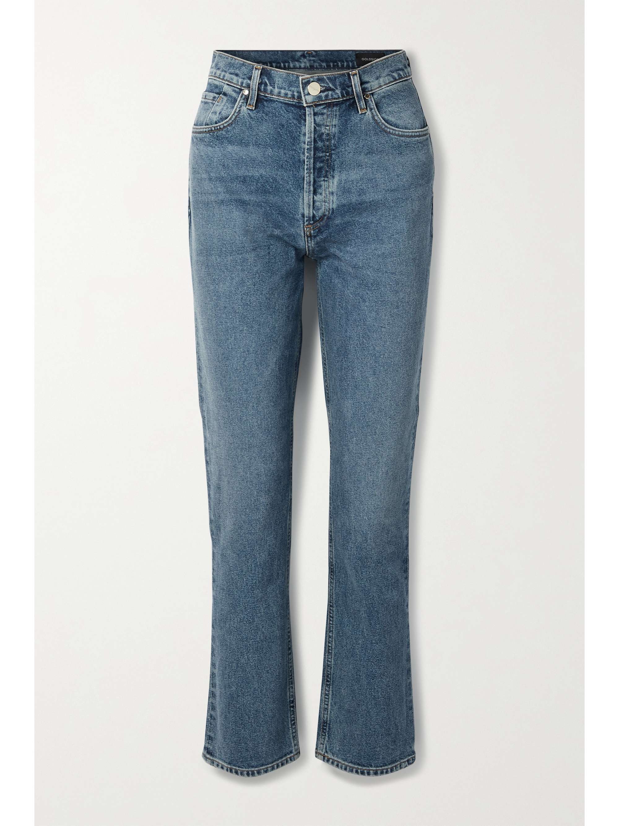 Mid denim The Morgan high-rise straight-leg jeans | GOLDSIGN | NET-A-PORTER