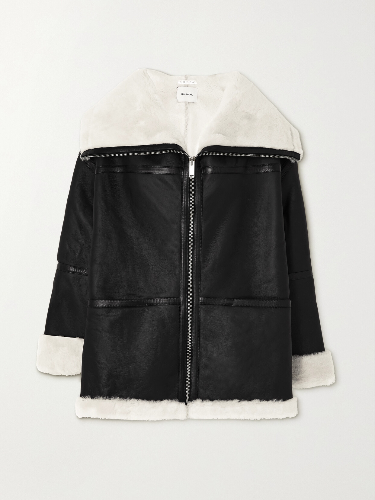 HALFBOY Paneled Shearling Jacket
