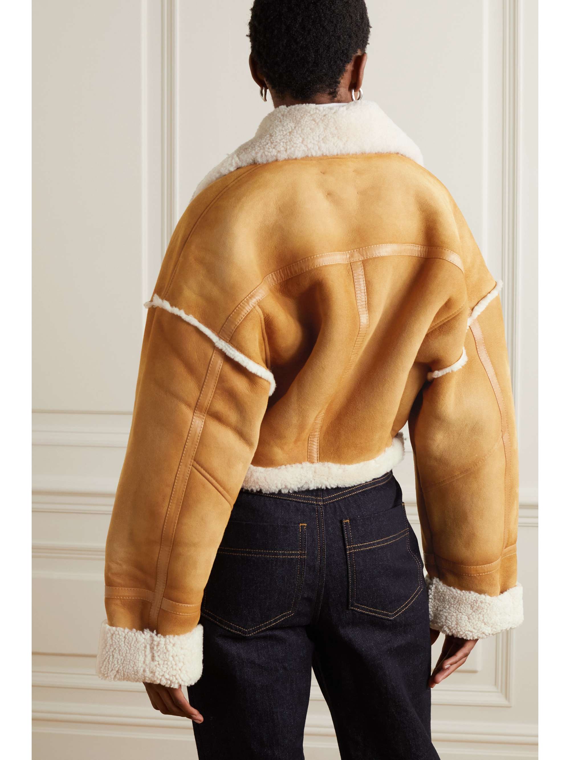 HALFBOY Cropped shearling jacket