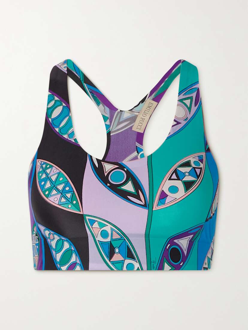 PUCCI Printed Stretch Sports Bra