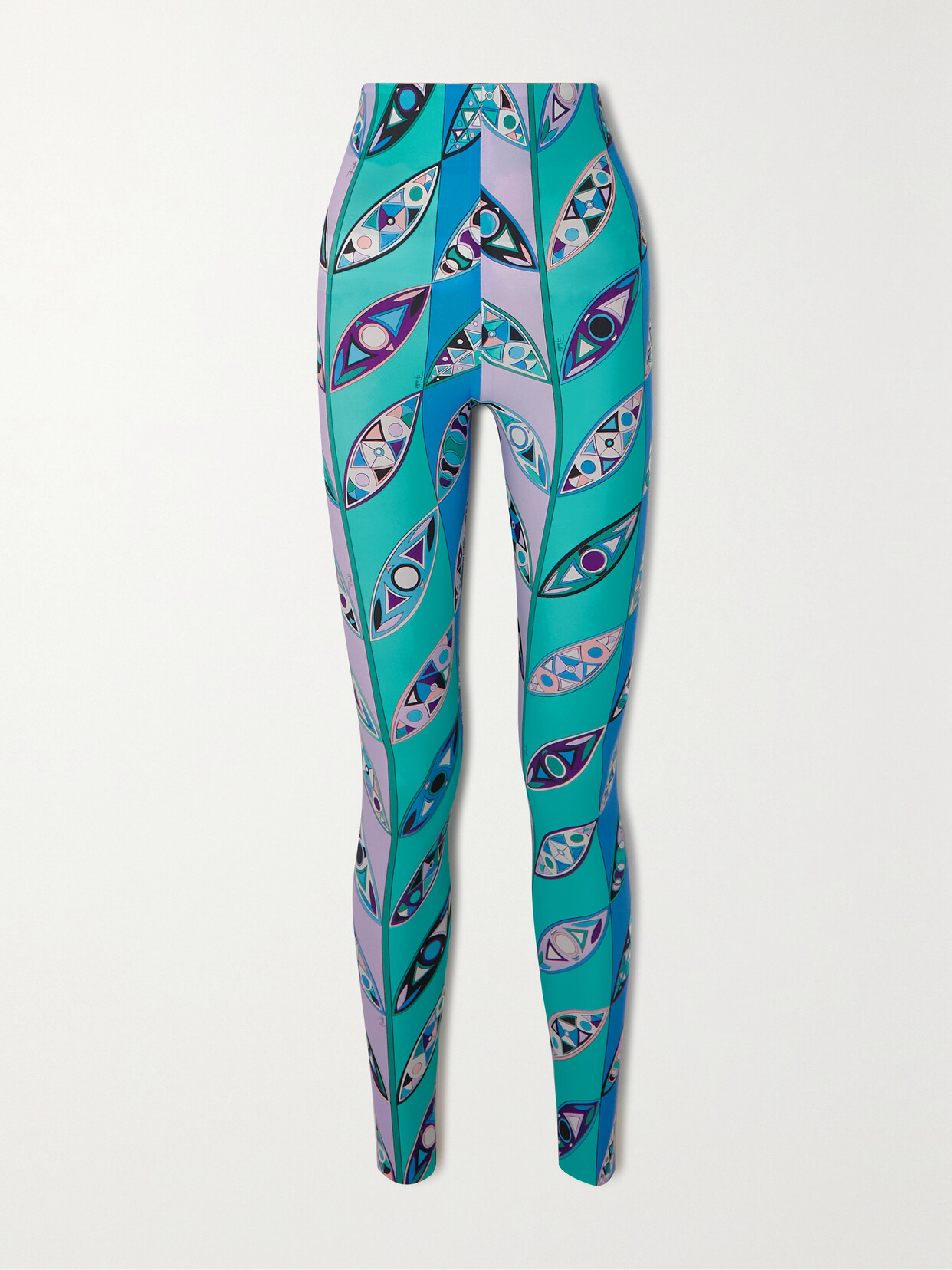 Shop Pucci Printed Stretch Leggings In Blue