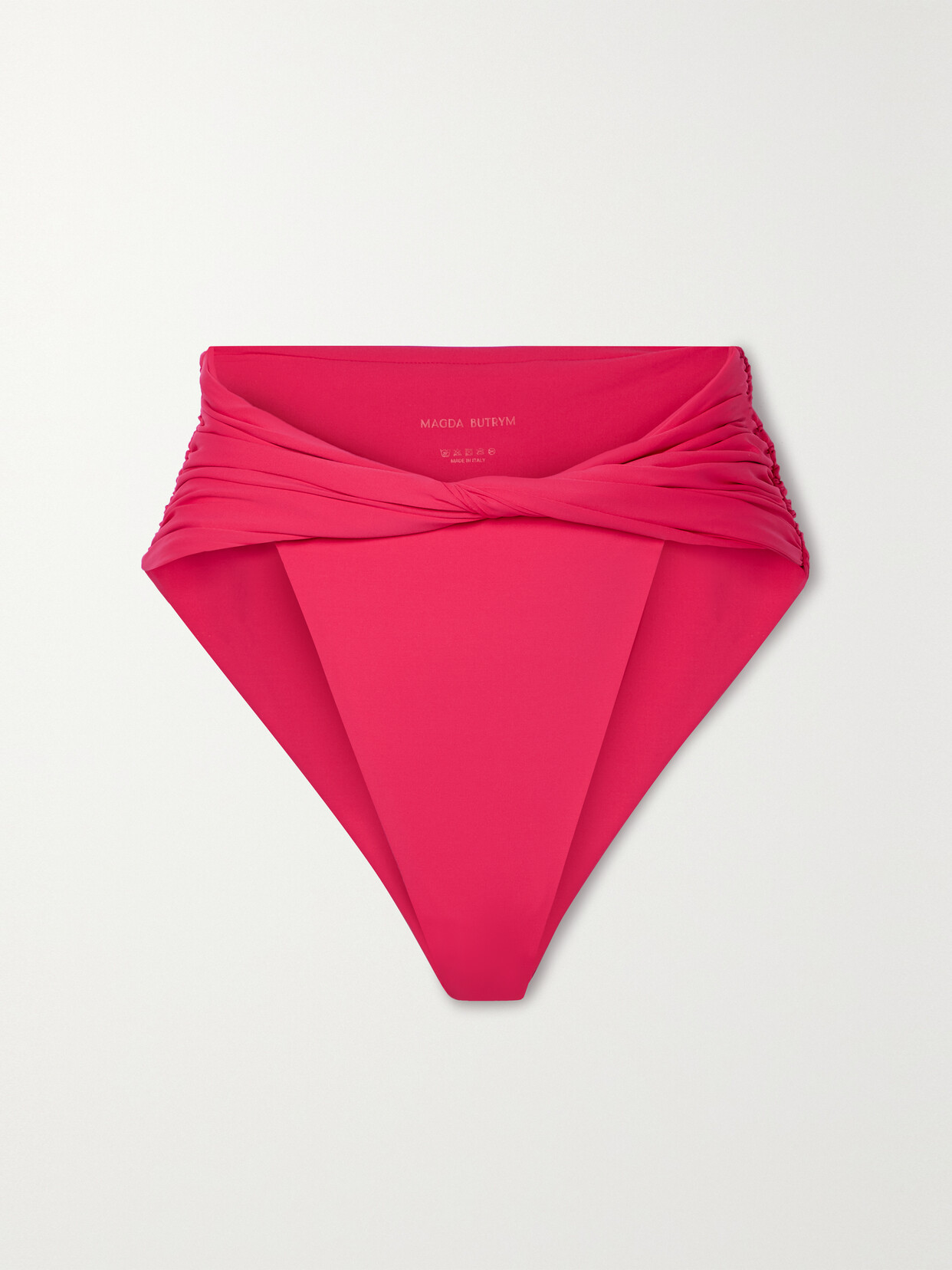 Magda Butrym Twisted High-rise Bikini Bottoms In Pink