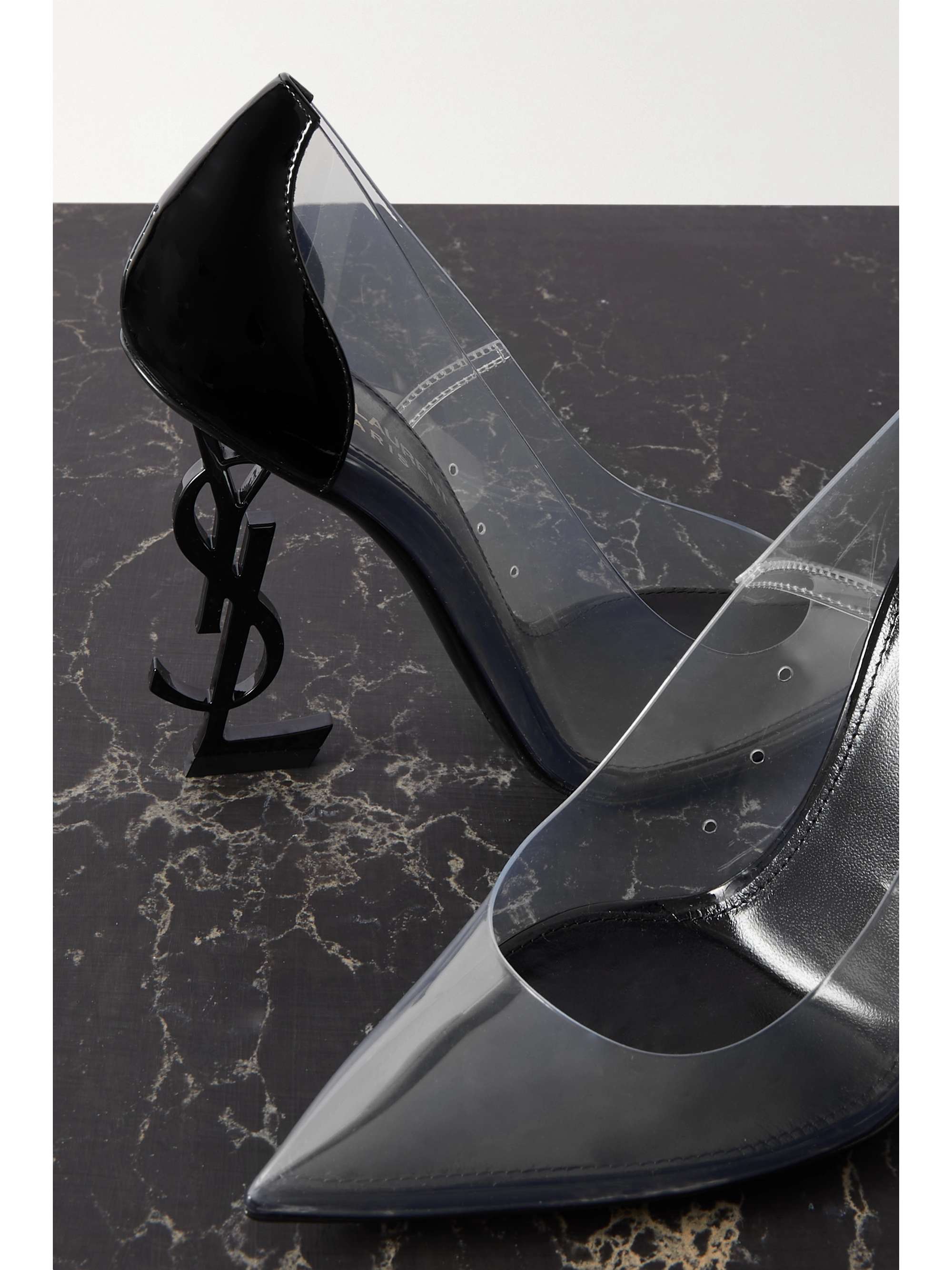 SAINT LAURENT Opyum patent-leather and PVC pumps