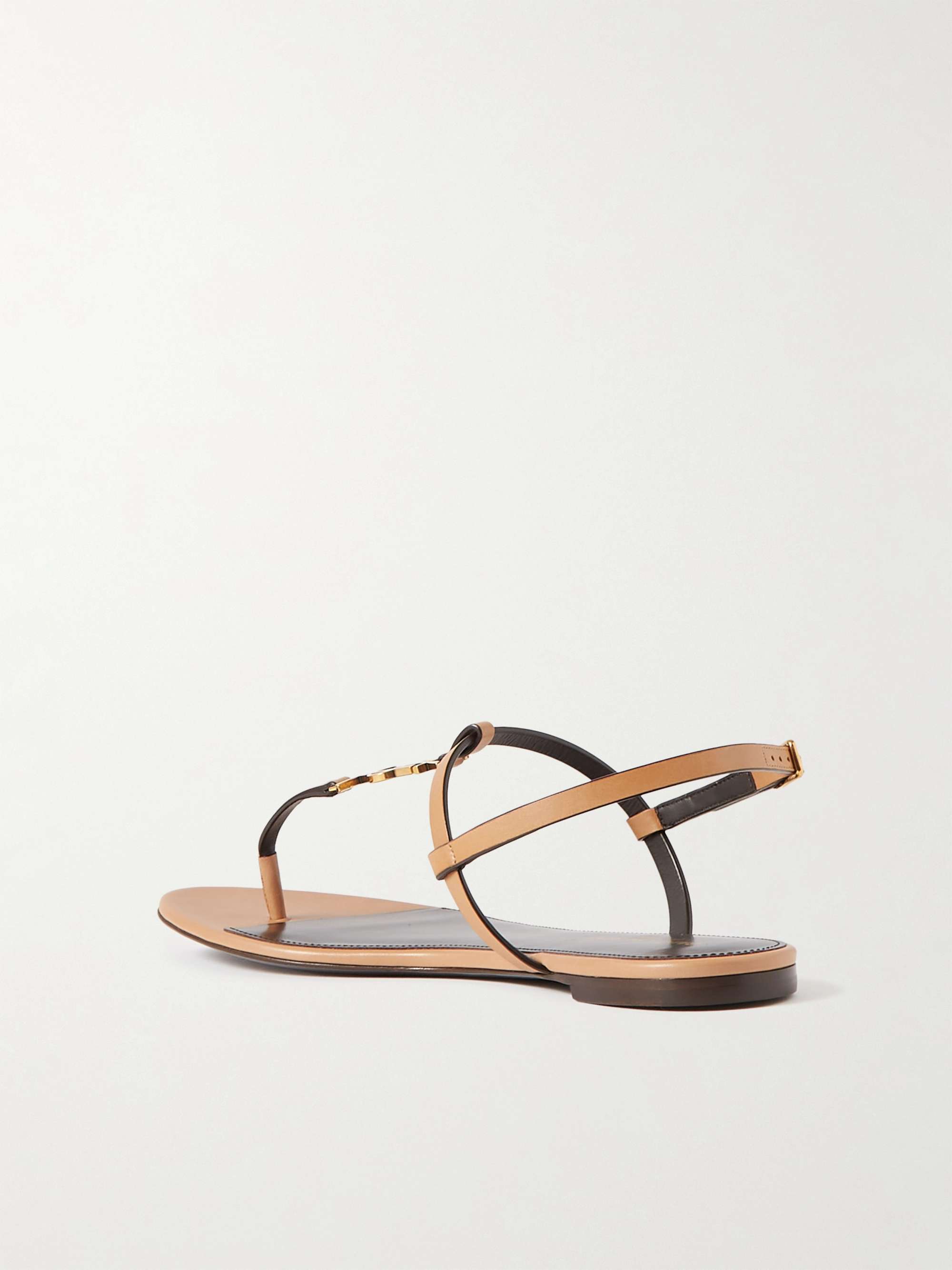 SAINT LAURENT Cassandra logo-embellished leather sandals