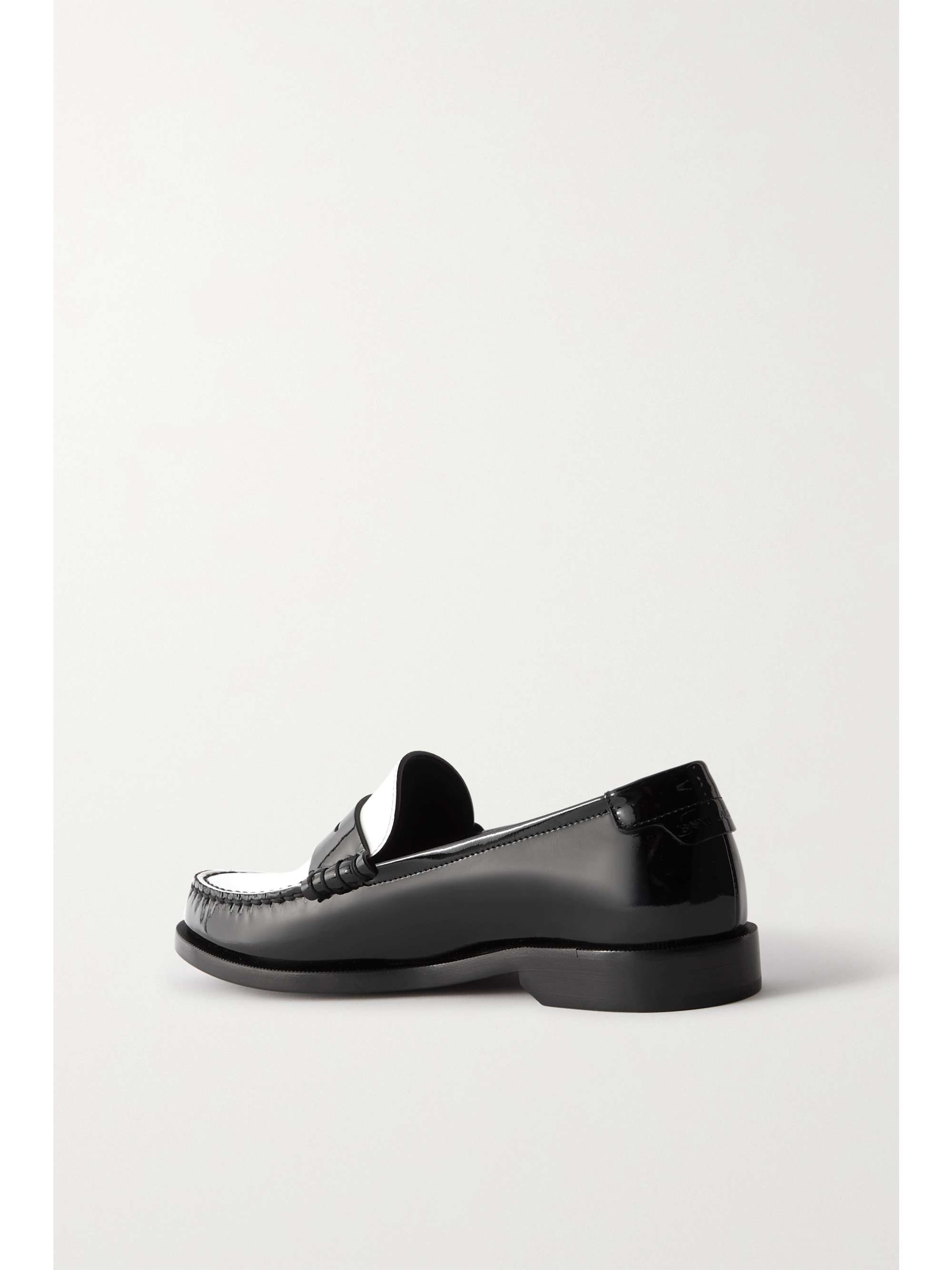 SAINT LAURENT Le Loafer two-tone patent-leather loafers