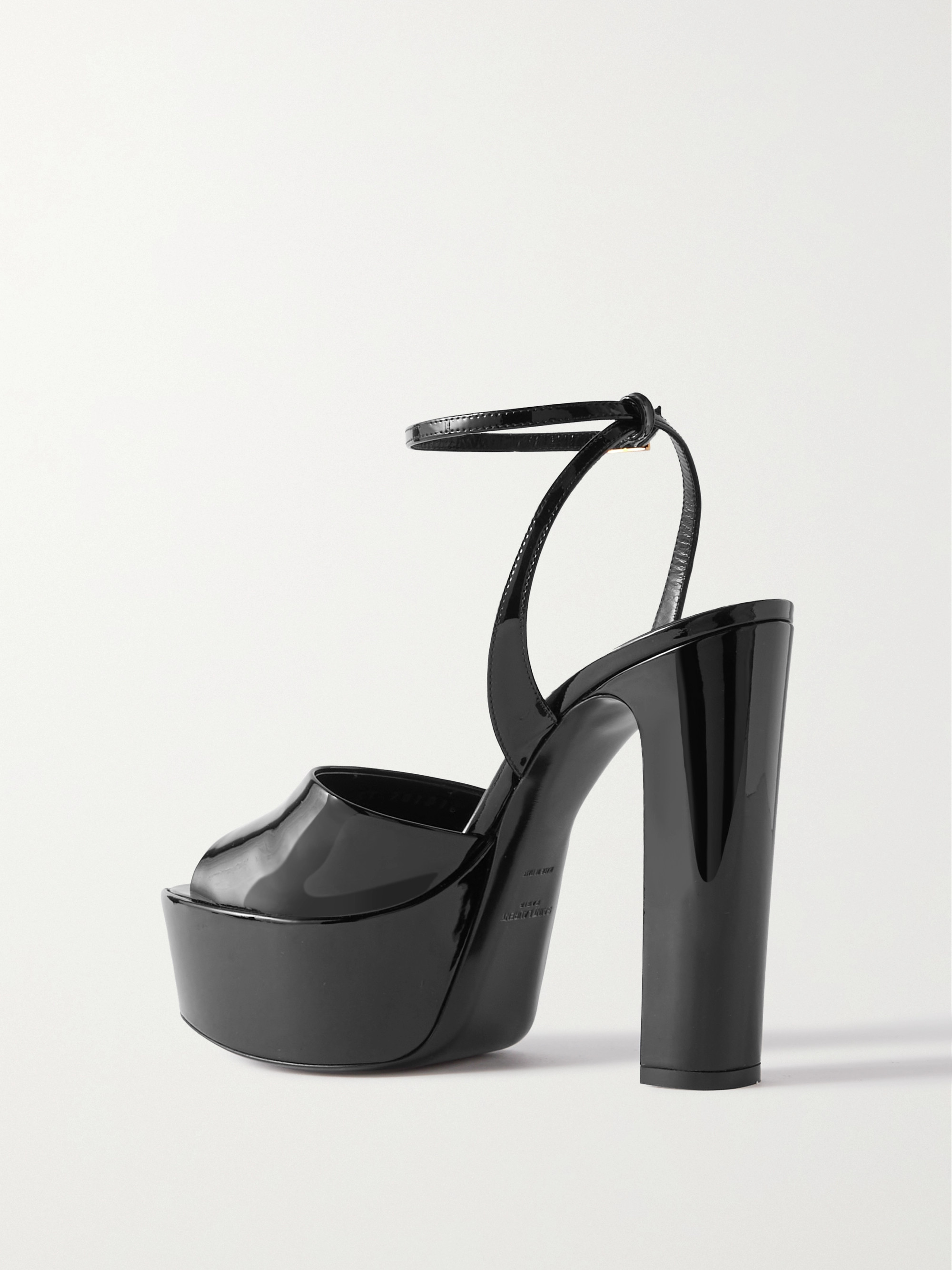 Saint Laurent Jodie patent-leather platform sandals thumbnail