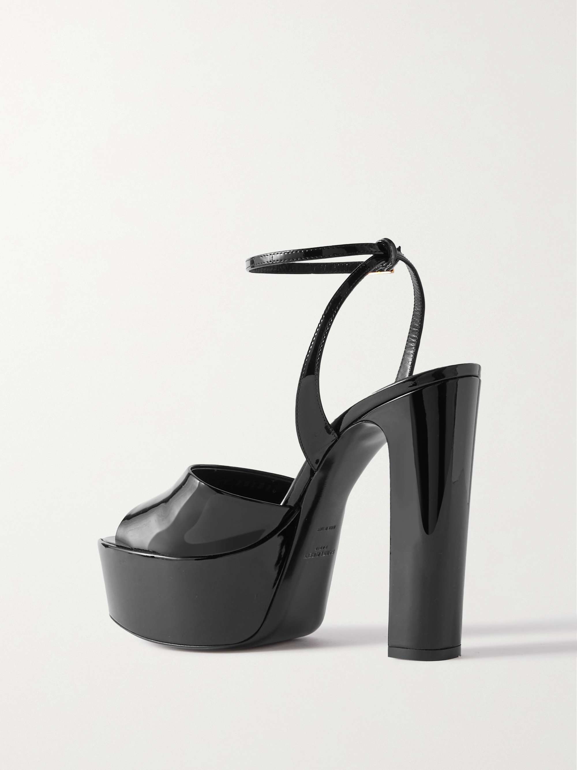 SAINT LAURENT Jodie patent-leather platform sandals