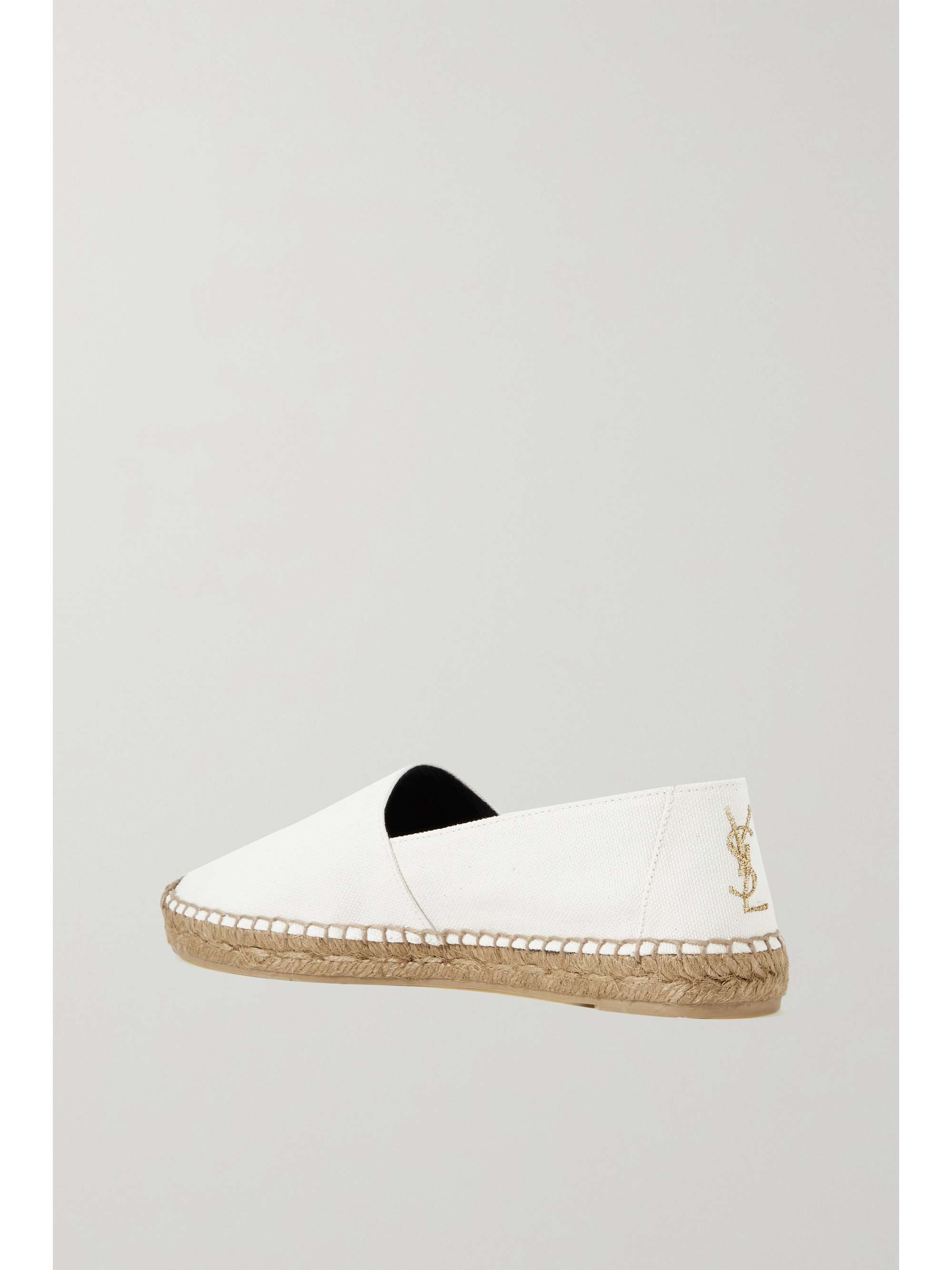 SAINT LAURENT Collapsible-heel canvas espadrilles
