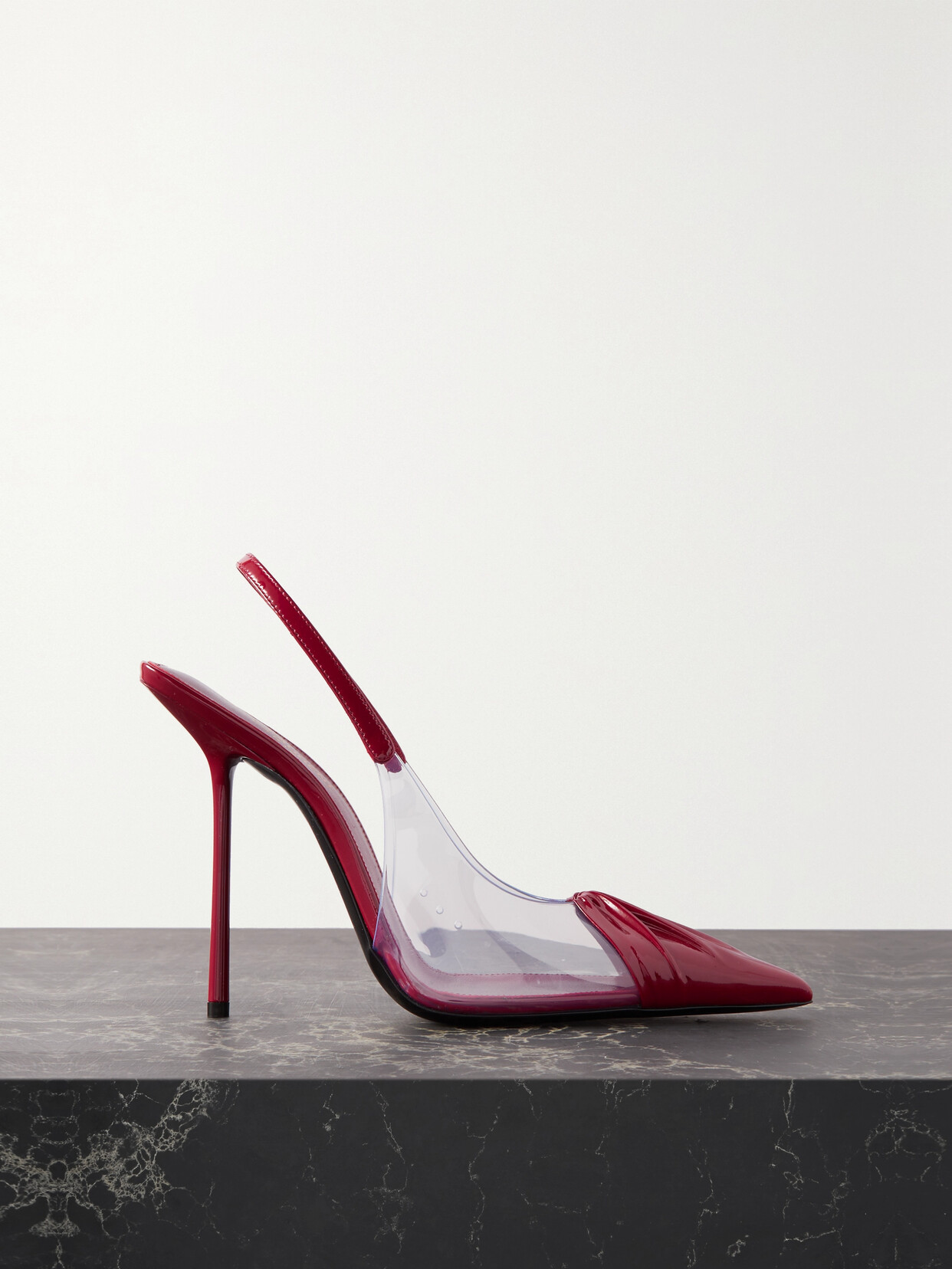 Saint Laurent Chica Slingback Pumps In Red