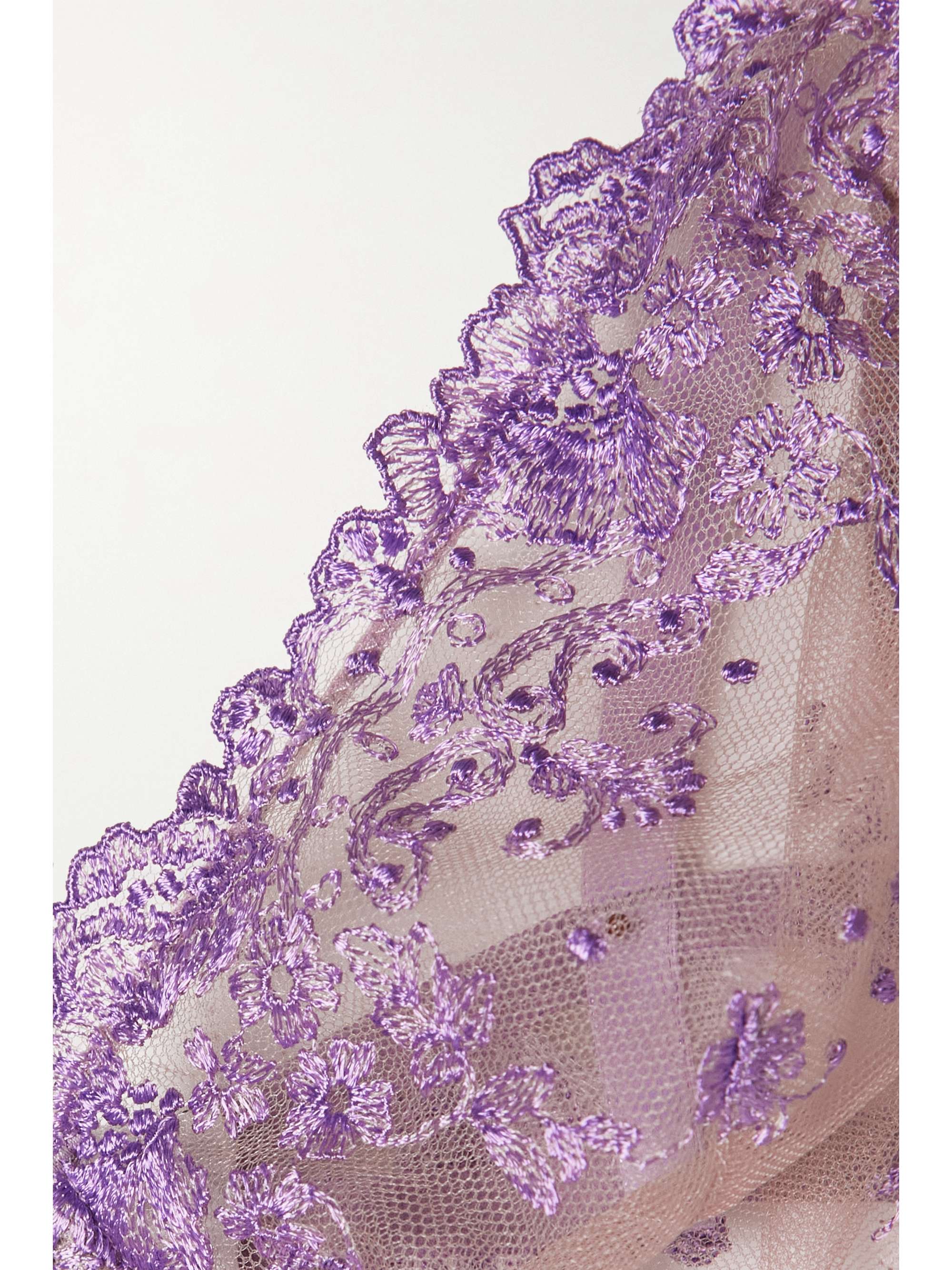 I.D. SARRIERI + NET SUSTAIN Colette embroidered tulle soft-cup triangle bra