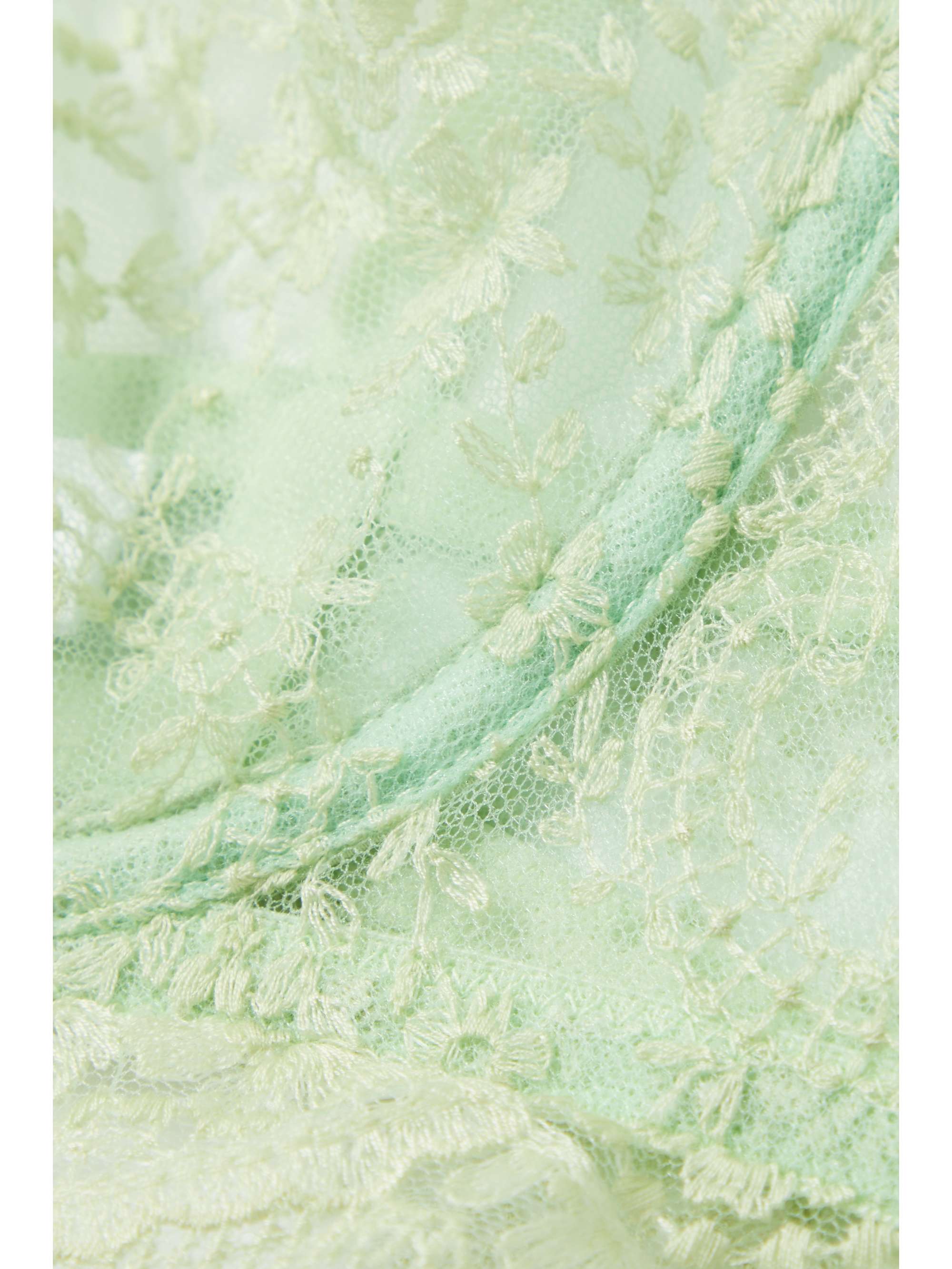 I.D. SARRIERI + NET SUSTAIN Embroidered tulle underwired balconette bra