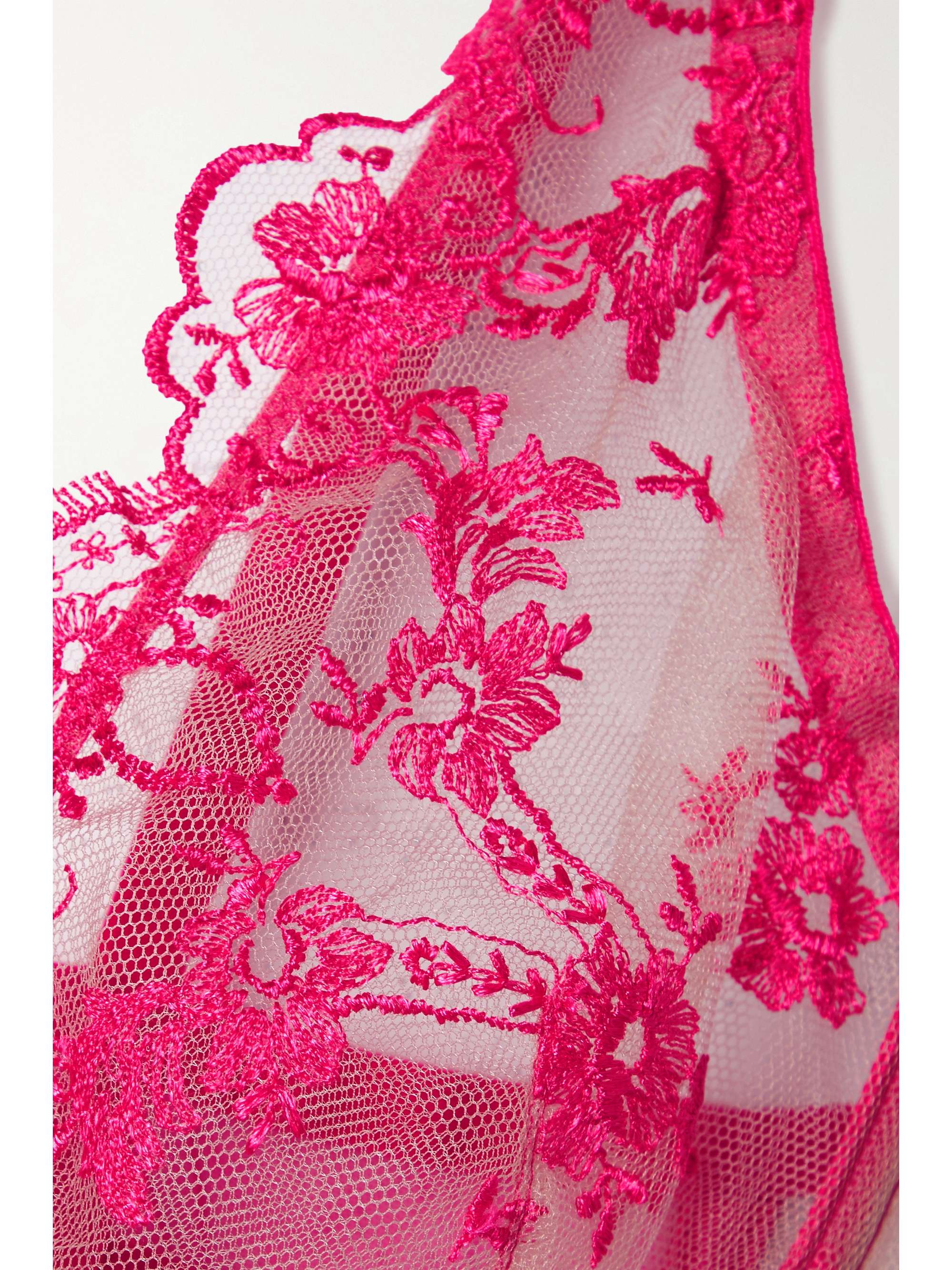 I.D. SARRIERI + NET SUSTAIN Lolita embroidered tulle underwired triangle bra