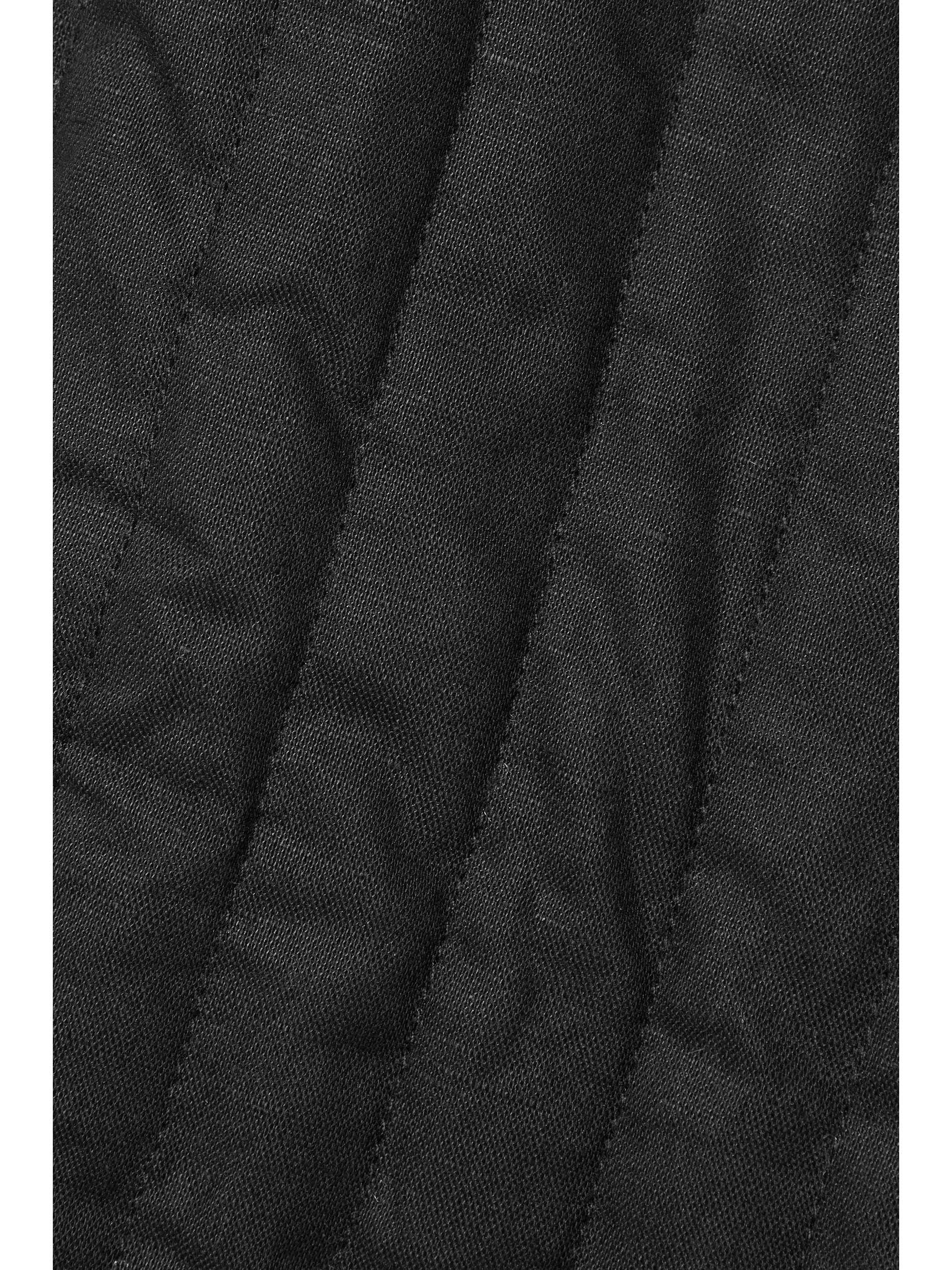 DEIJI STUDIOS Quilted padded linen and cotton-blend wrap top