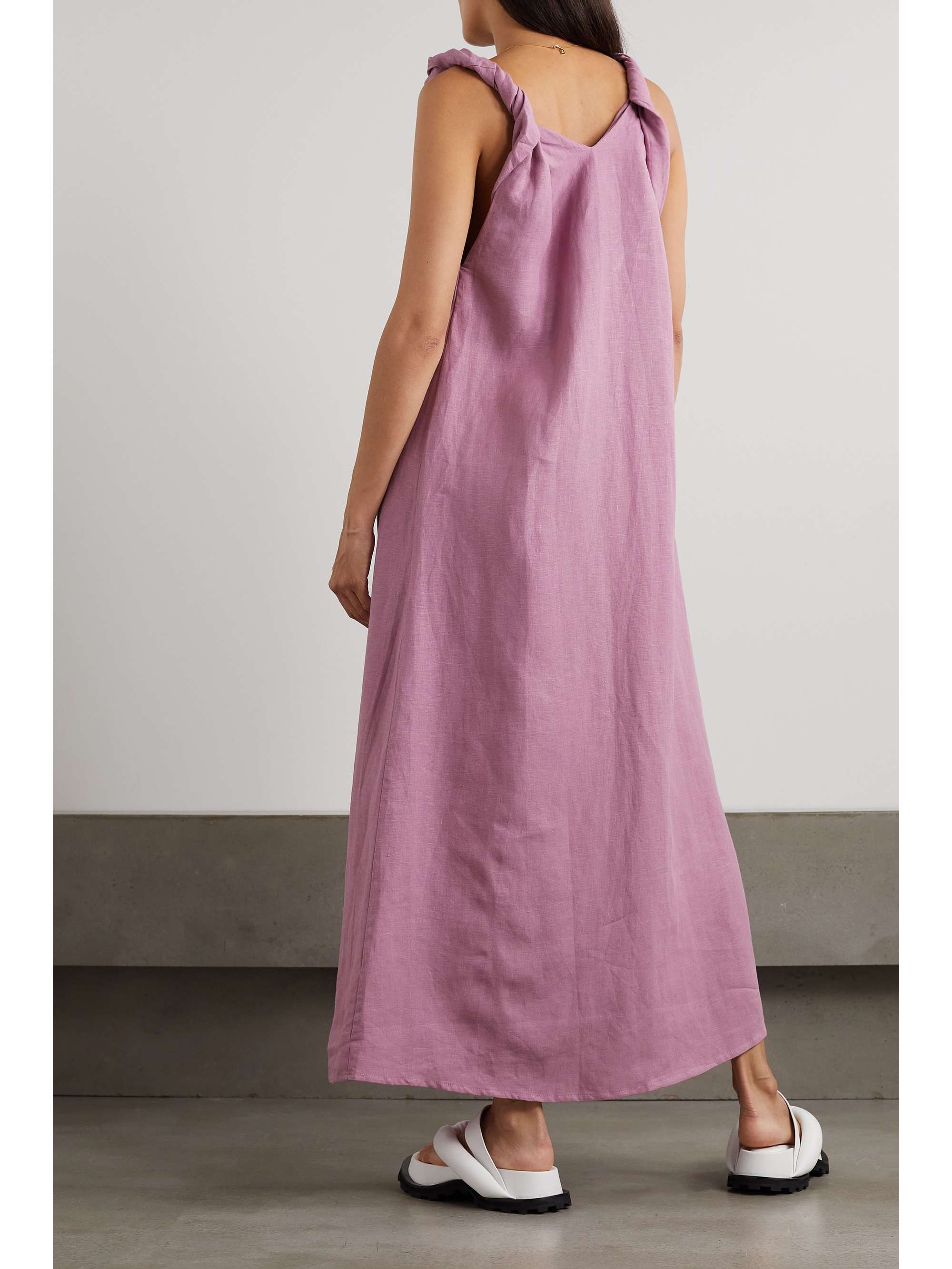 DEIJI STUDIOS + NET SUSTAIN The Turn washed-linen maxi dress