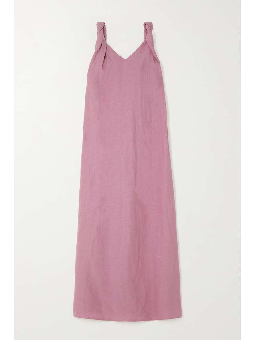 Deiji Studios The Turn Washed-linen Maxi Dress