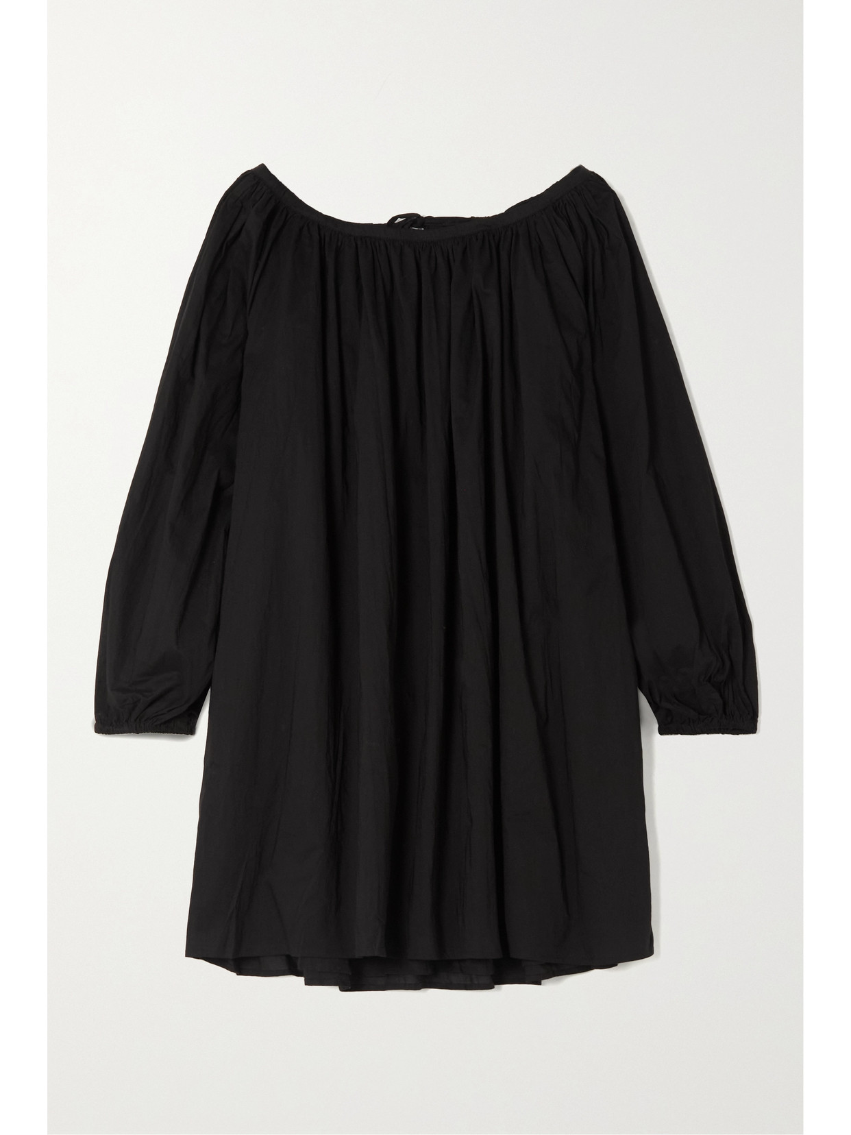 Deiji Studios The Over Gathered Organic Cotton-voile Mini Dress