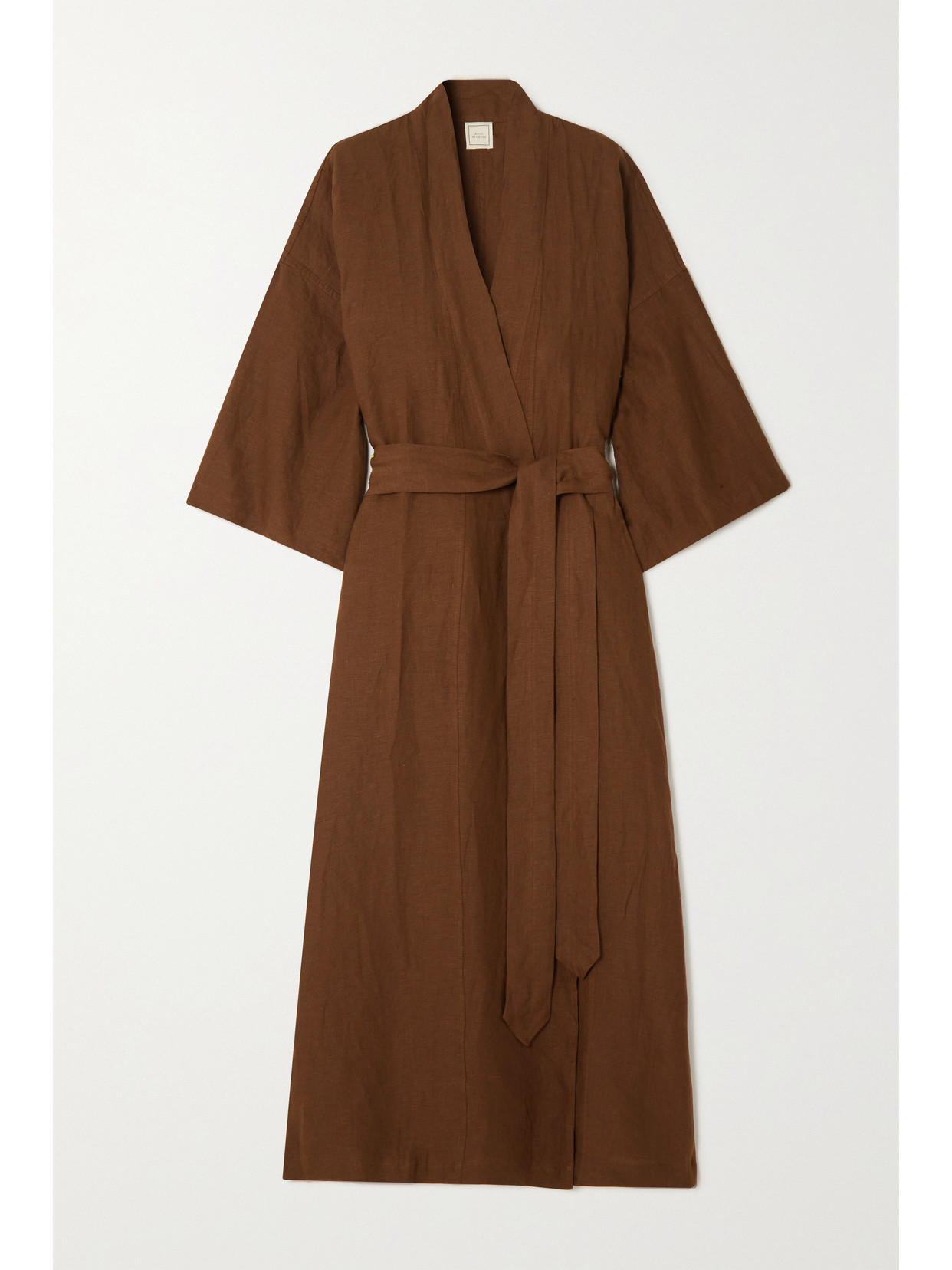 Net Sustain Washed-linen Robe