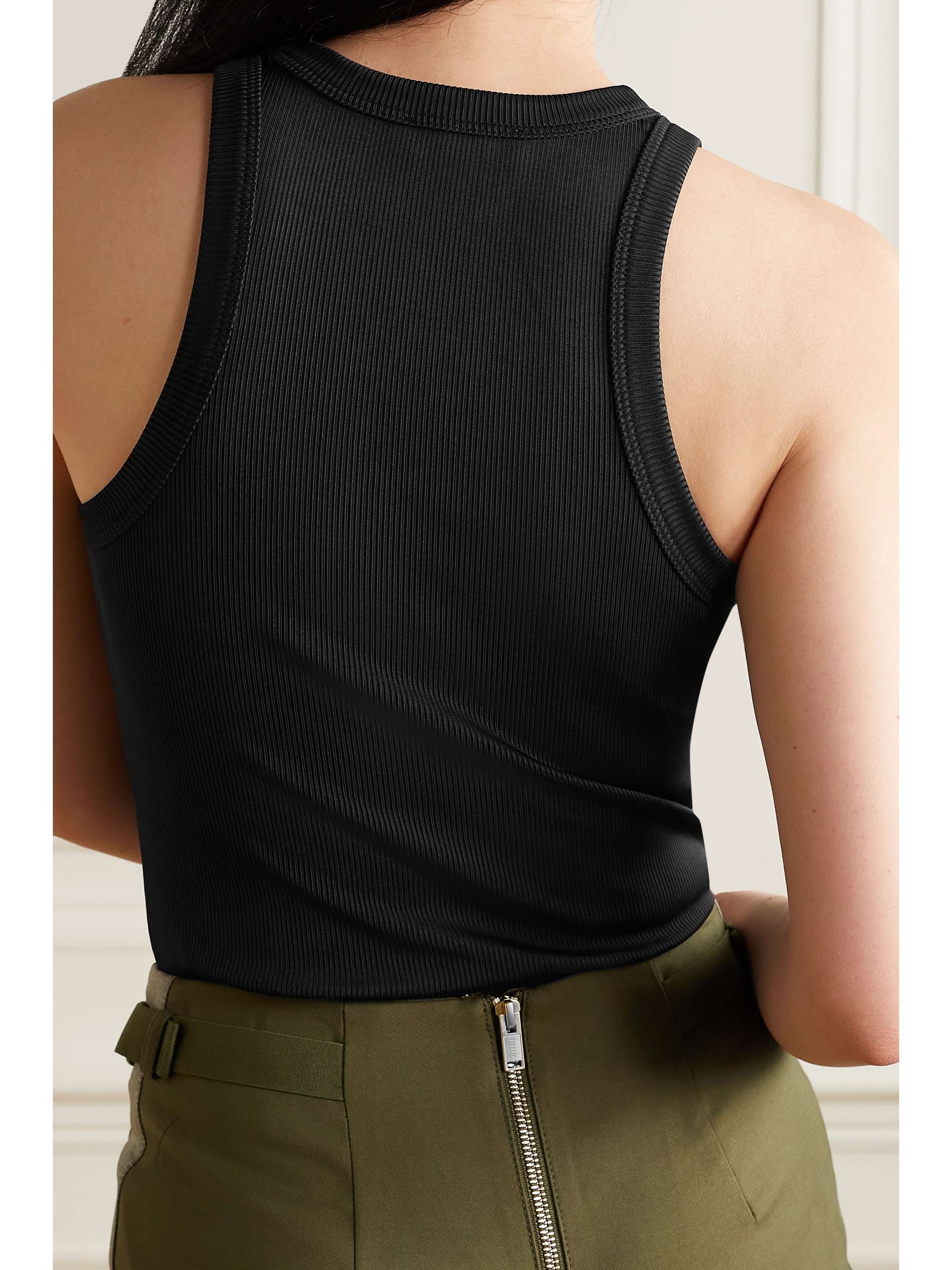 ANINE BING Ribbed stretch-knit bodysuit