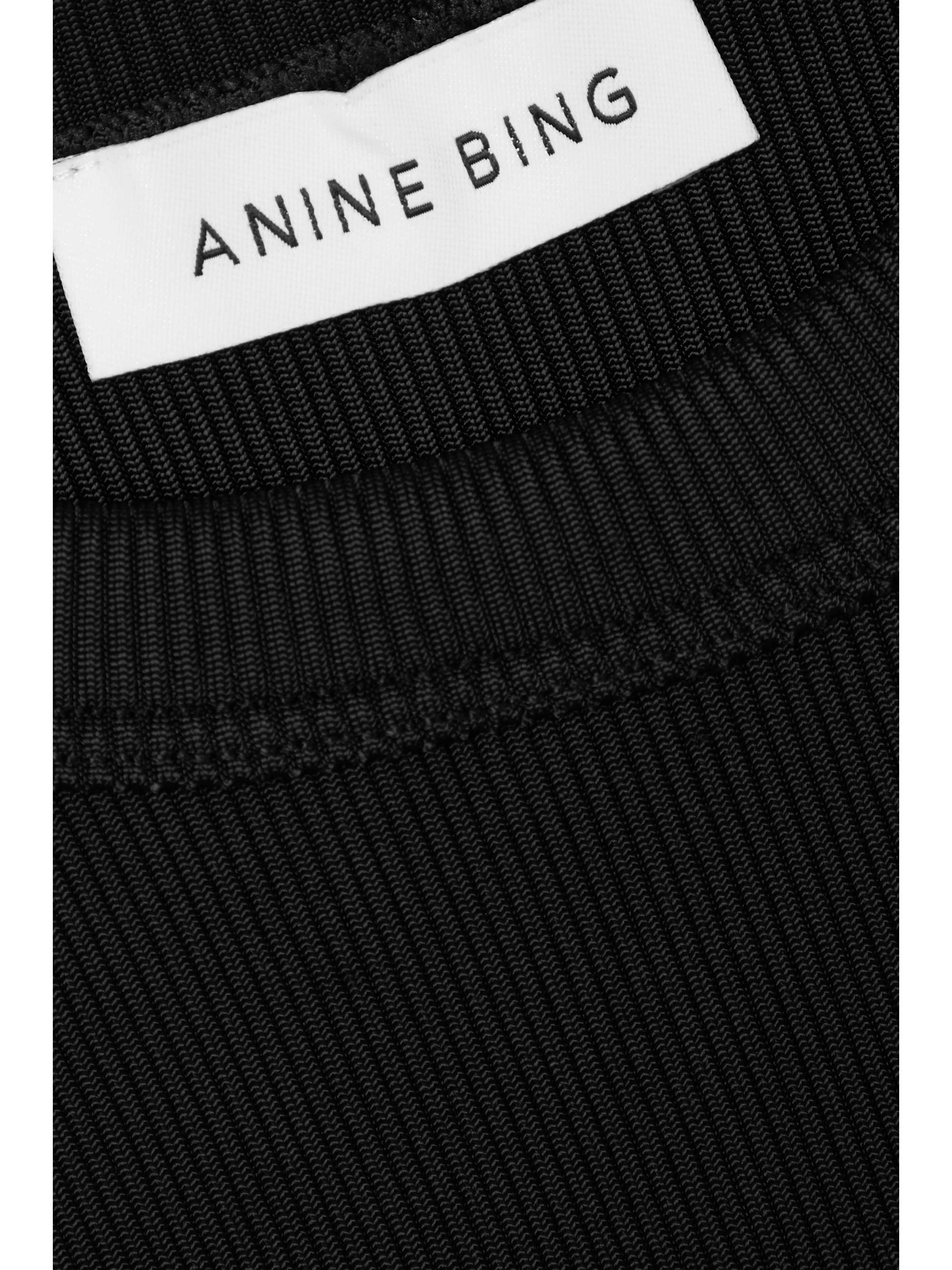 ANINE BING Ribbed stretch-knit bodysuit