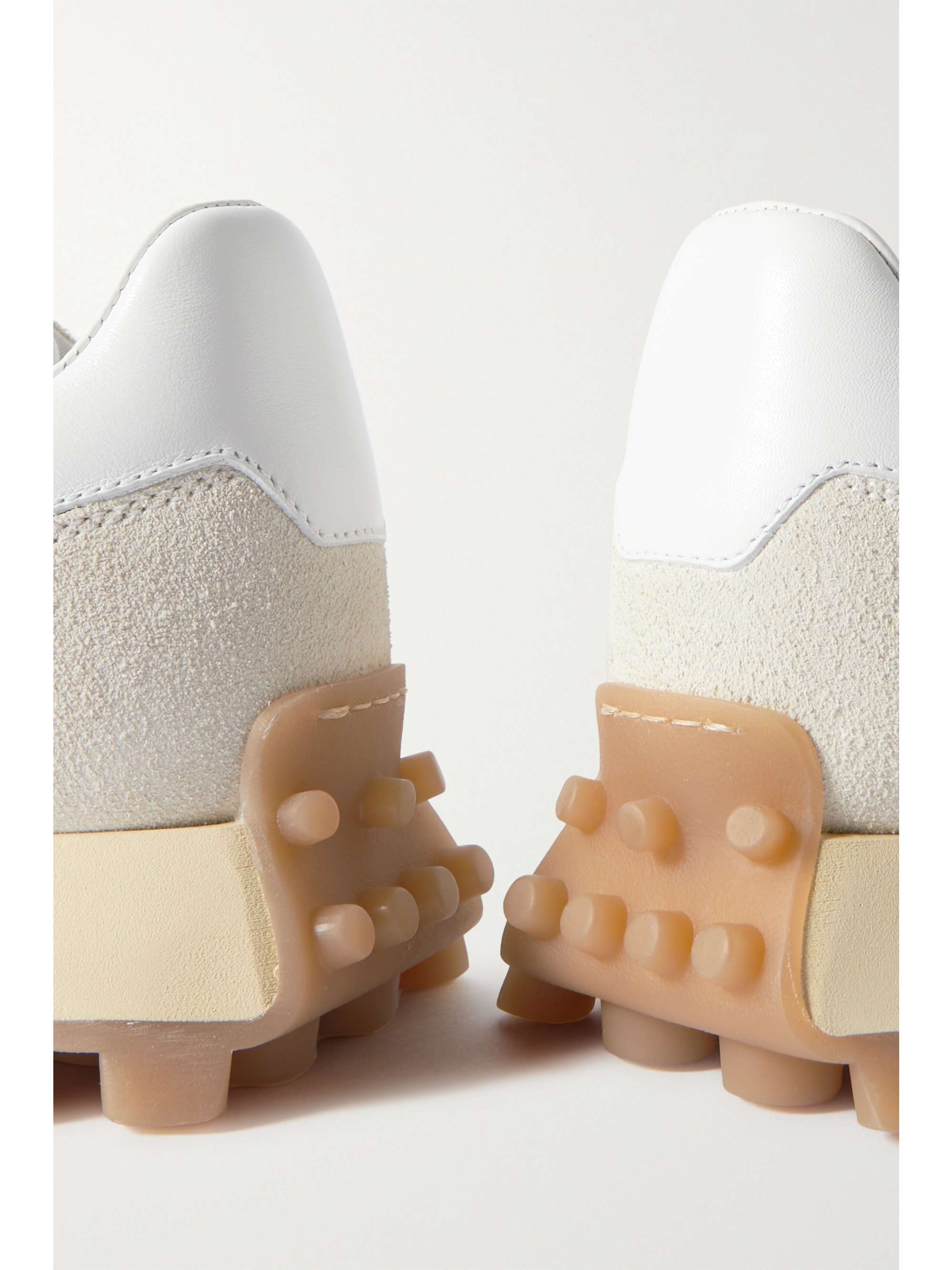 TOD'S Suede and leather-trimmed shell sneakers