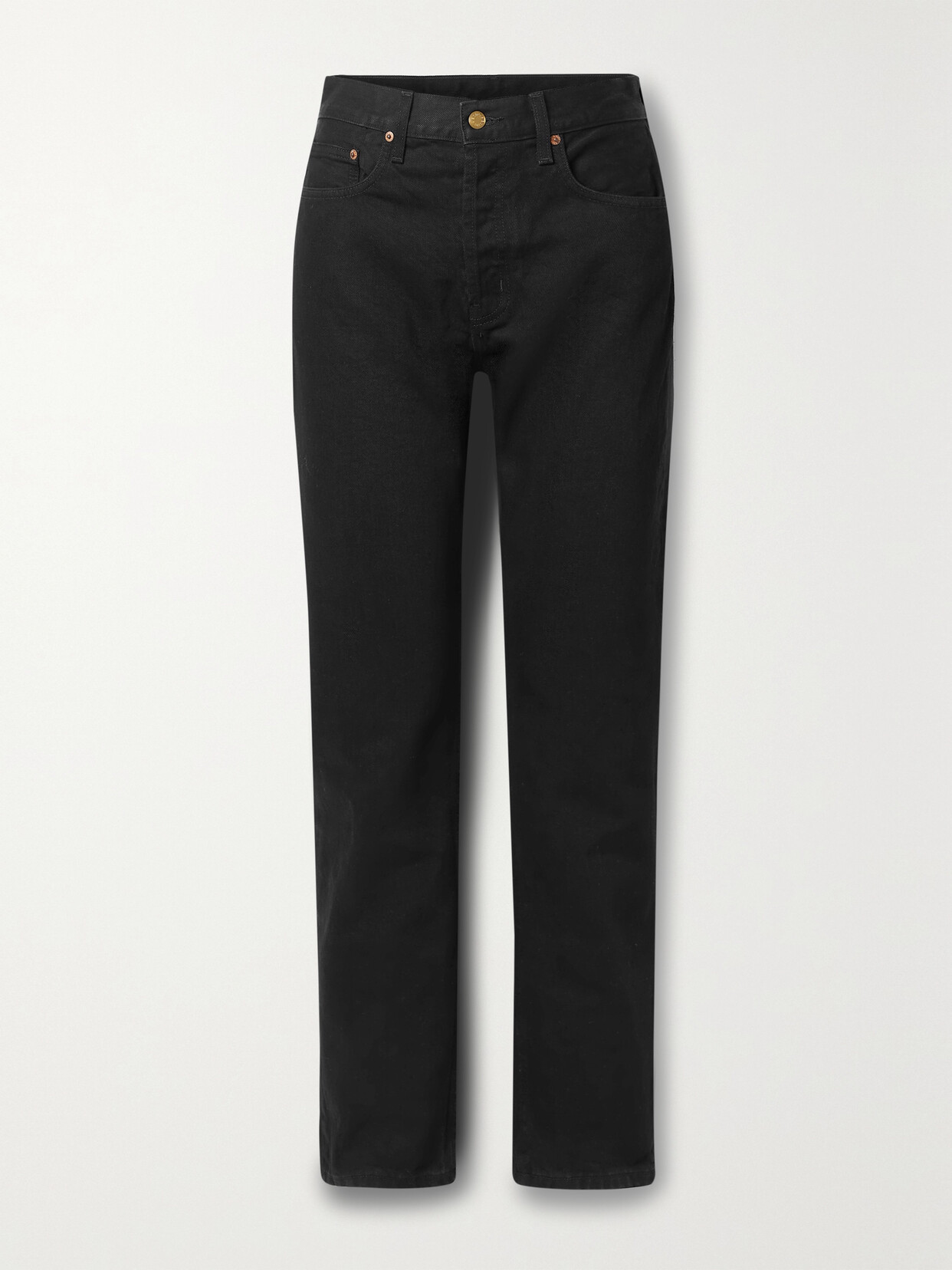 B SIDES - Brit Mid-rise Straight-leg Jeans - Black