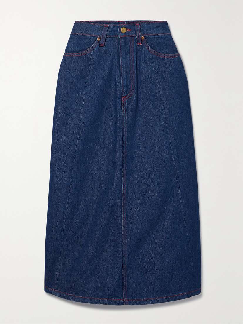 B SIDES Simone Denim Midi Skirt