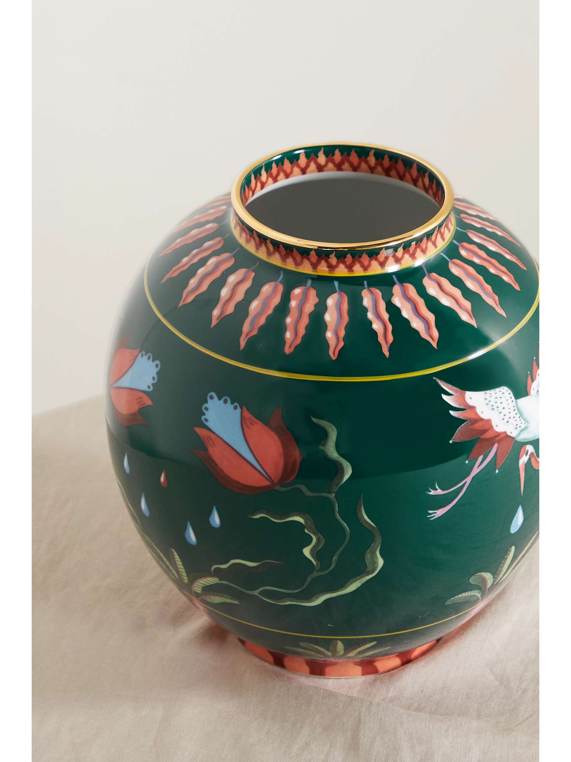 LA DOUBLEJ Bubble gold-plated porcelain vase