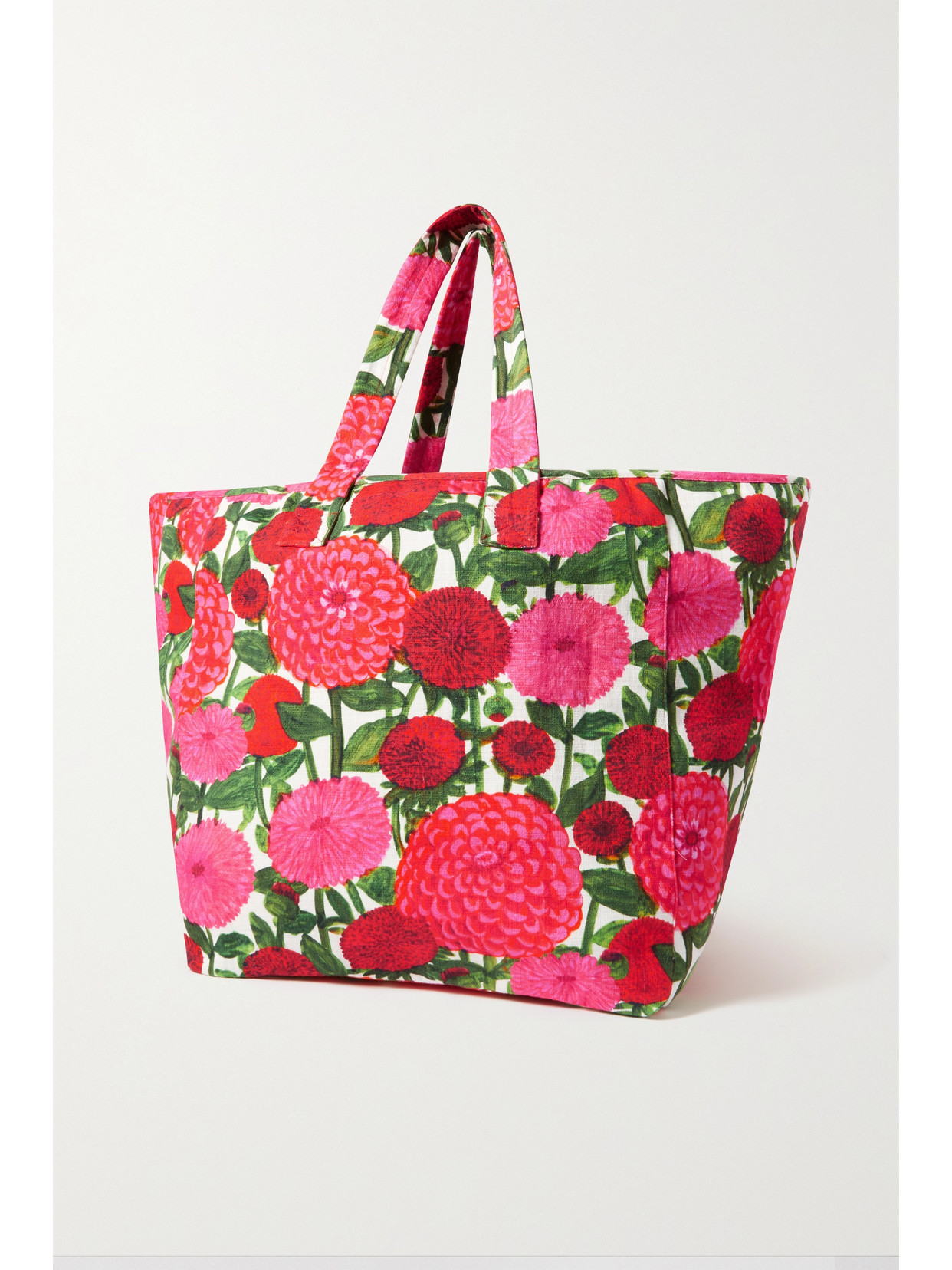 Shop La Doublej Reversible Printed Stretch-cotton Tote In Red