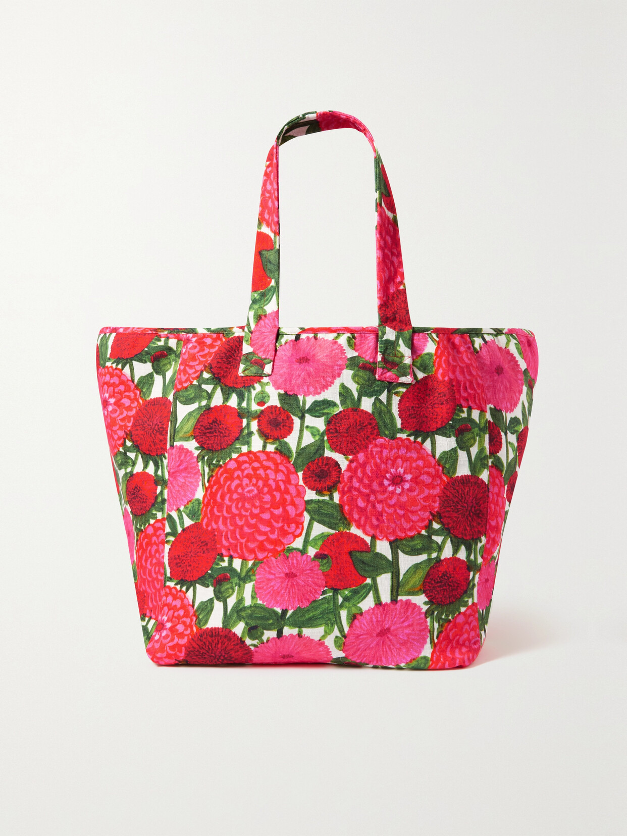 La Doublej Reversible Printed Stretch-cotton Tote In Red