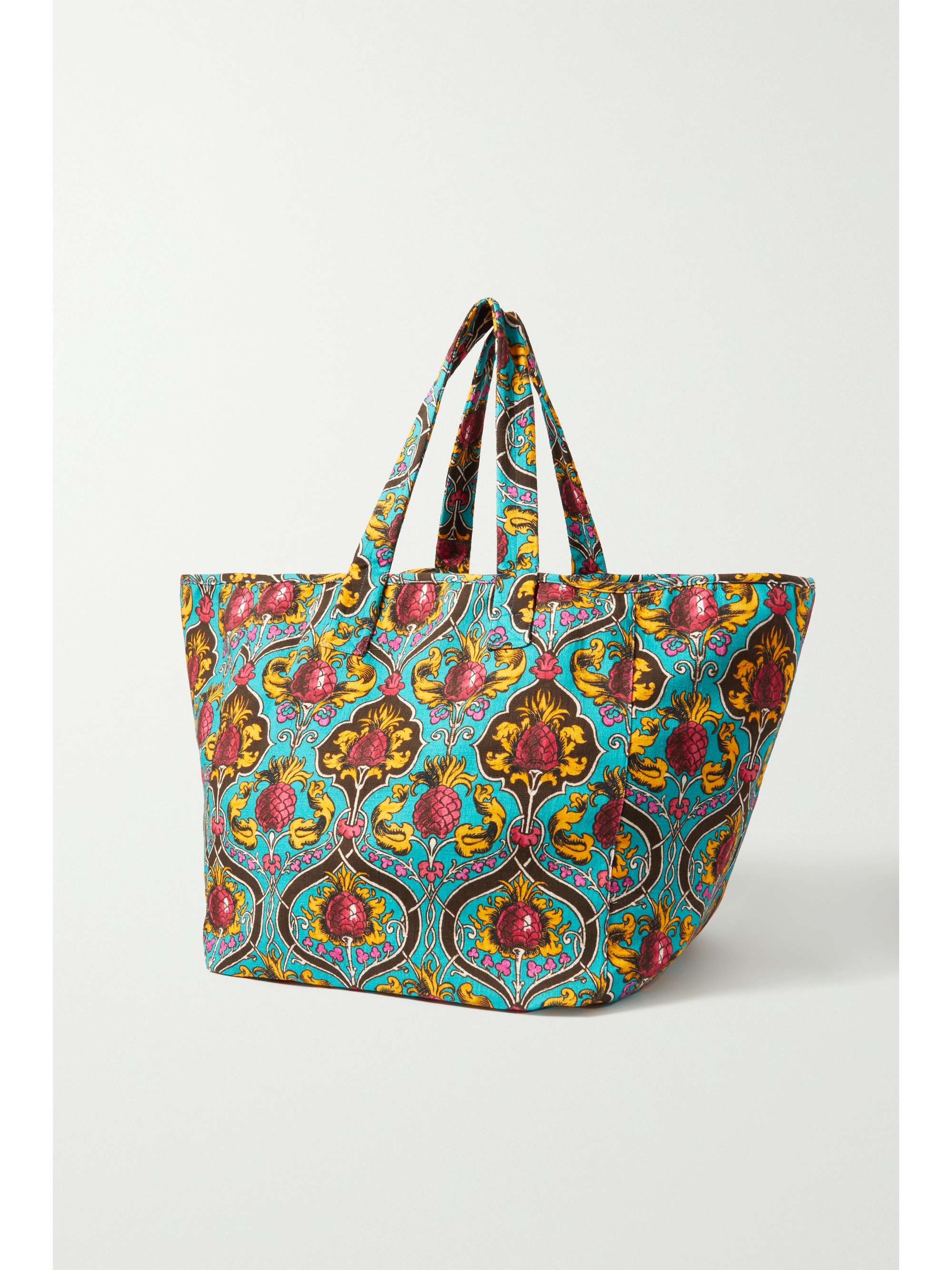 LA DOUBLEJ Reversible printed stretch-cotton tote