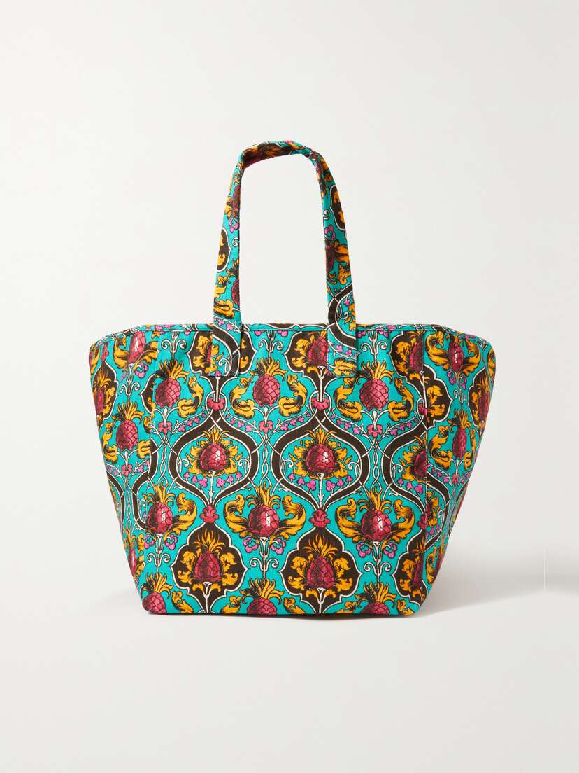 La DoubleJ Reversible Printed Stretch-cotton Tote