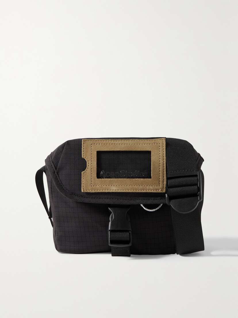 Acne Studios Suede-trimmed Nylon-ripstop Shoulder Bag