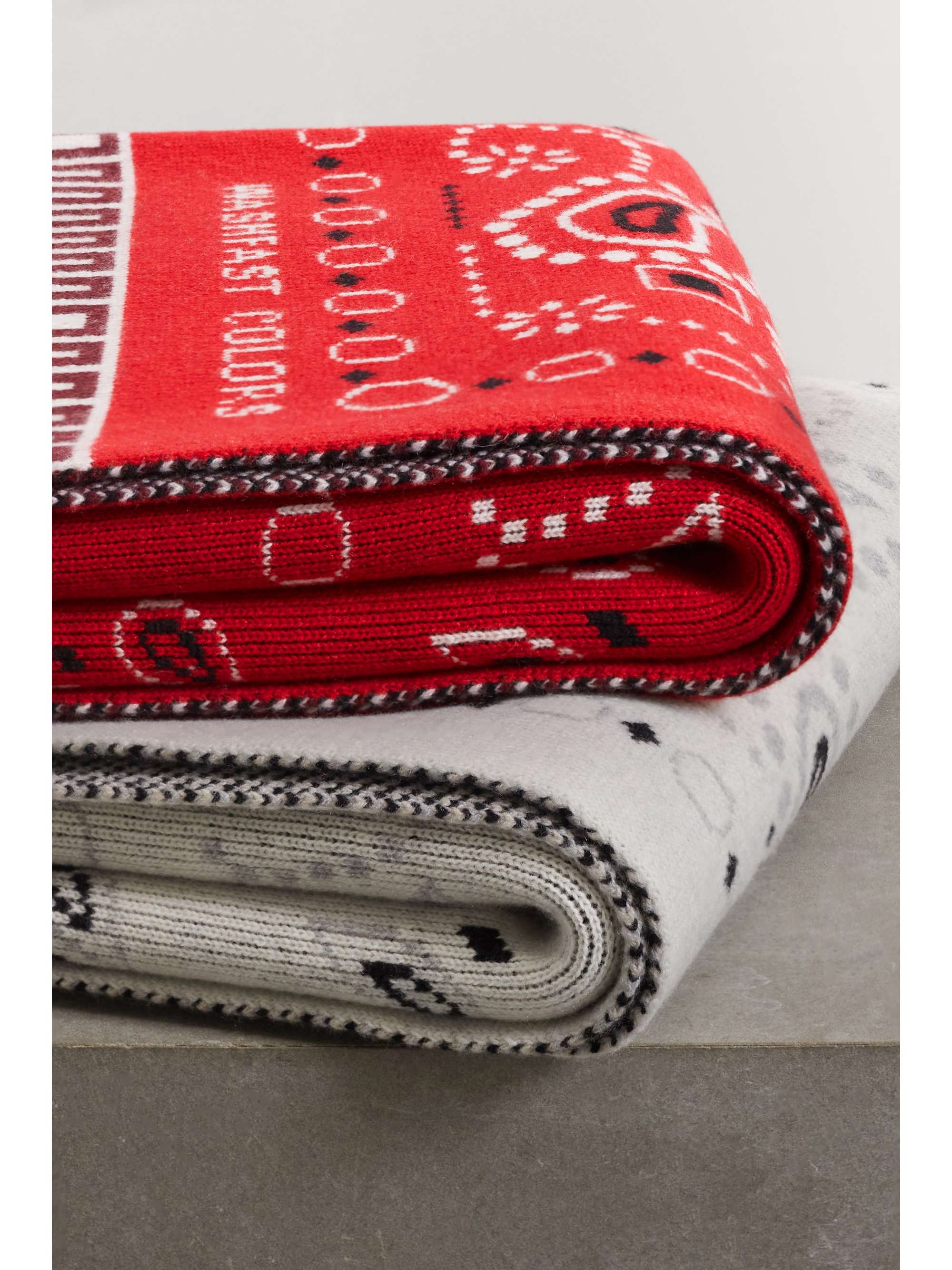 ALANUI Bandana fringed cashmere-blend jacquard blanket