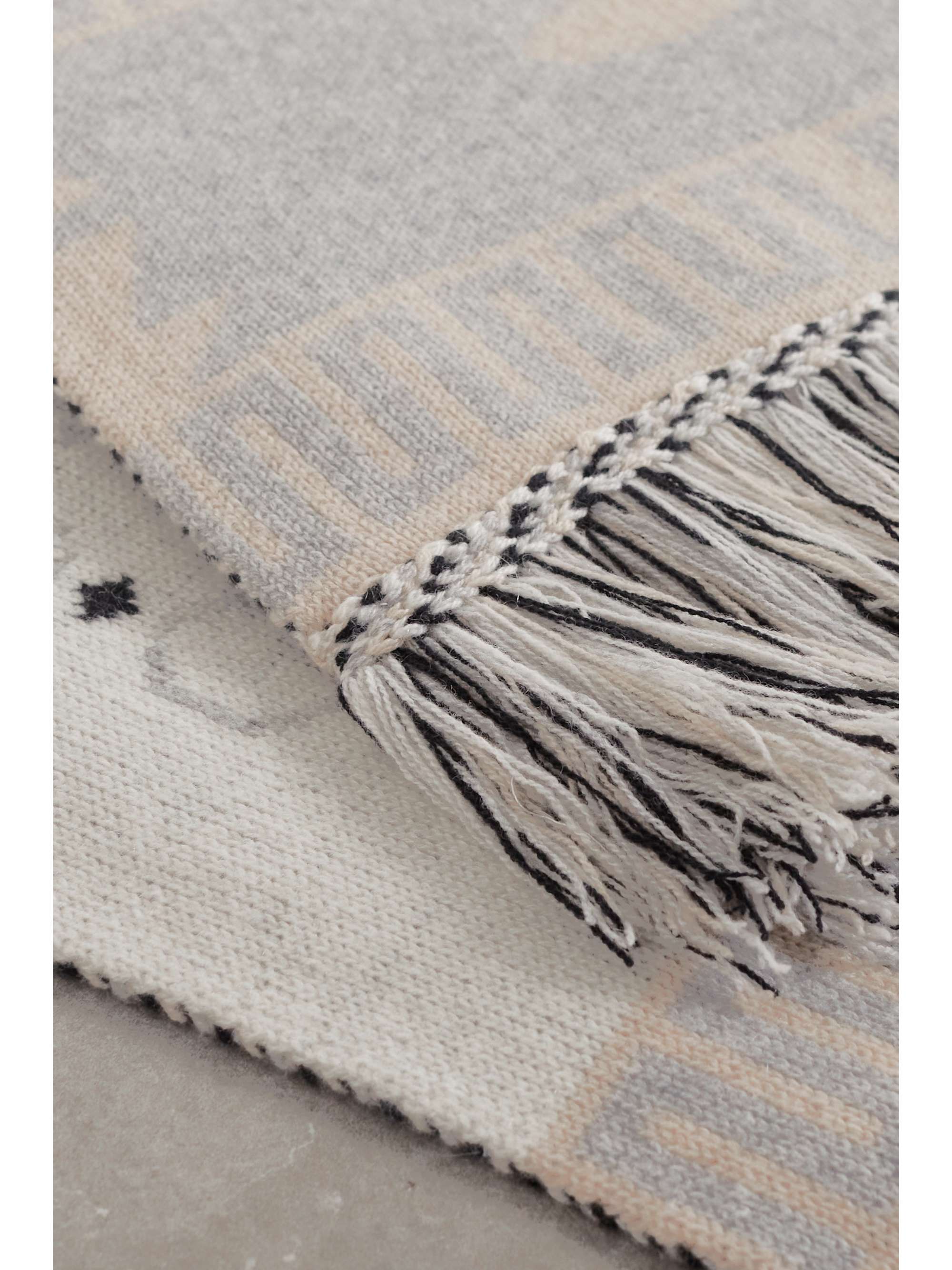 ALANUI Bandana fringed cashmere-blend jacquard blanket