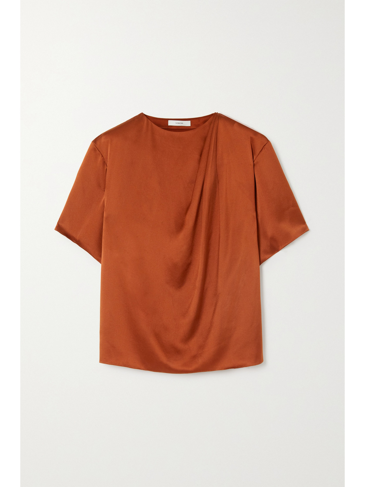 VINCE SILK-CREPE BLOUSE