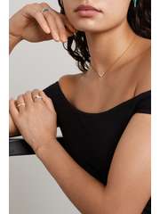 MELISSA KAYE Aria V Mini 18-karat gold diamond necklace | NET-A-PORTER