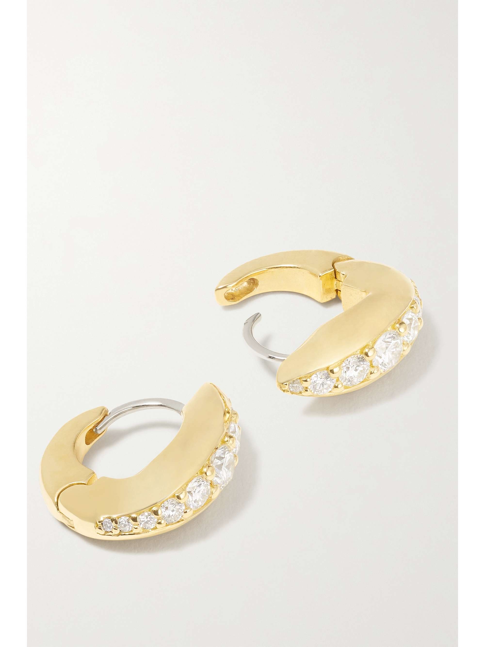 MELISSA KAYE Remi 18-karat gold diamond hoop earrings
