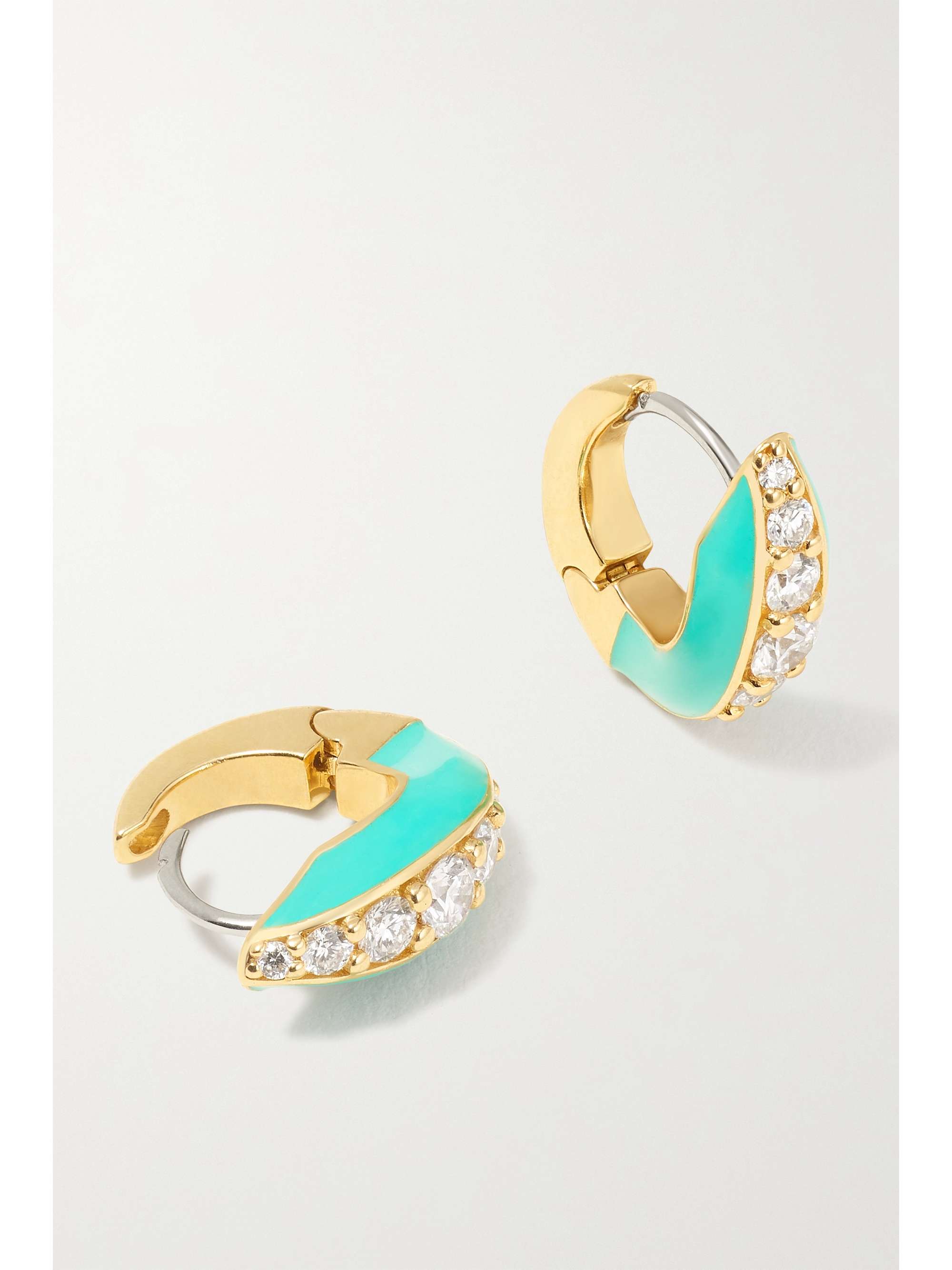 MELISSA KAYE Remi 18-karat gold diamond hoop earrings