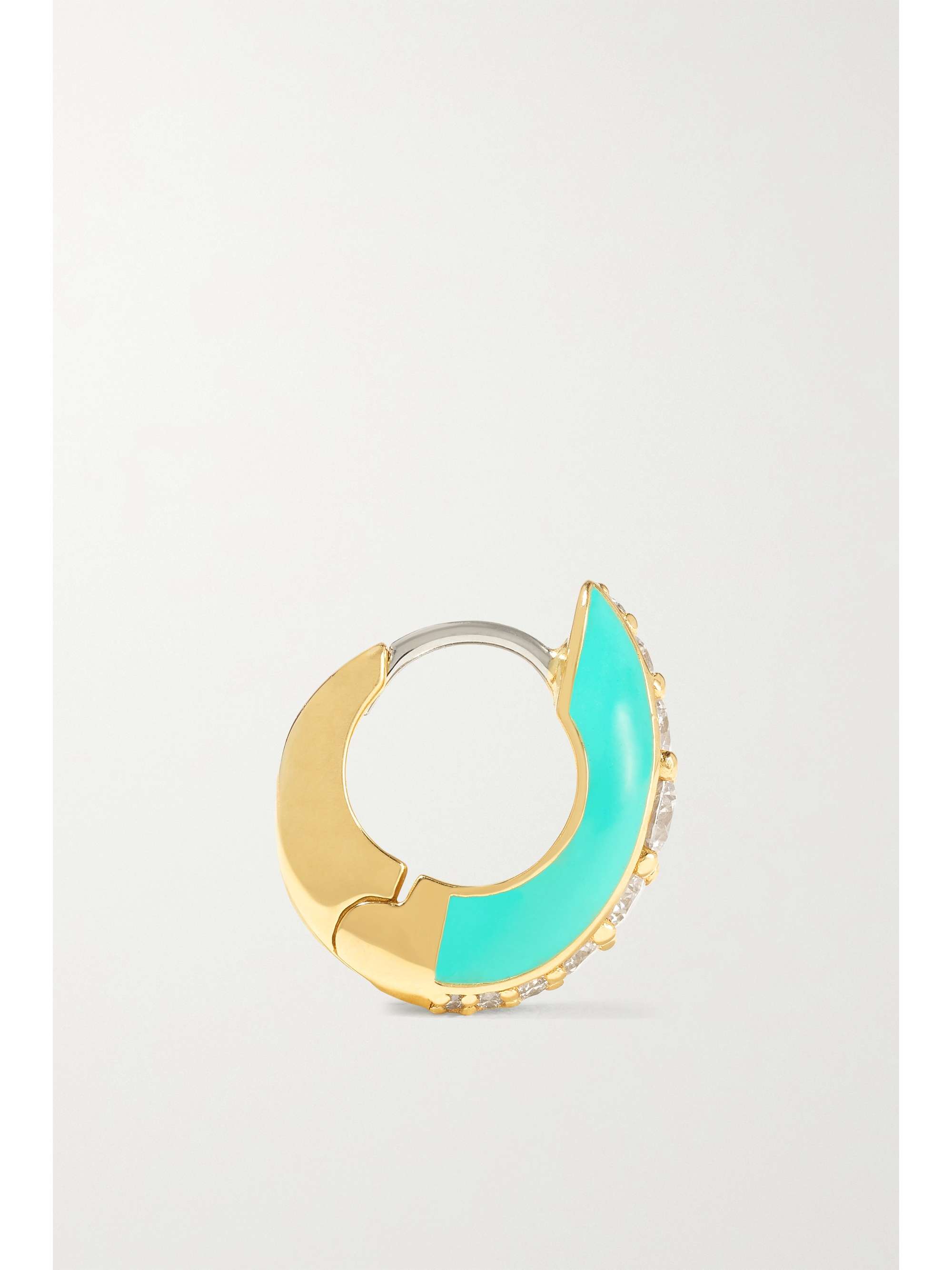 MELISSA KAYE Remi 18-karat gold diamond hoop earrings