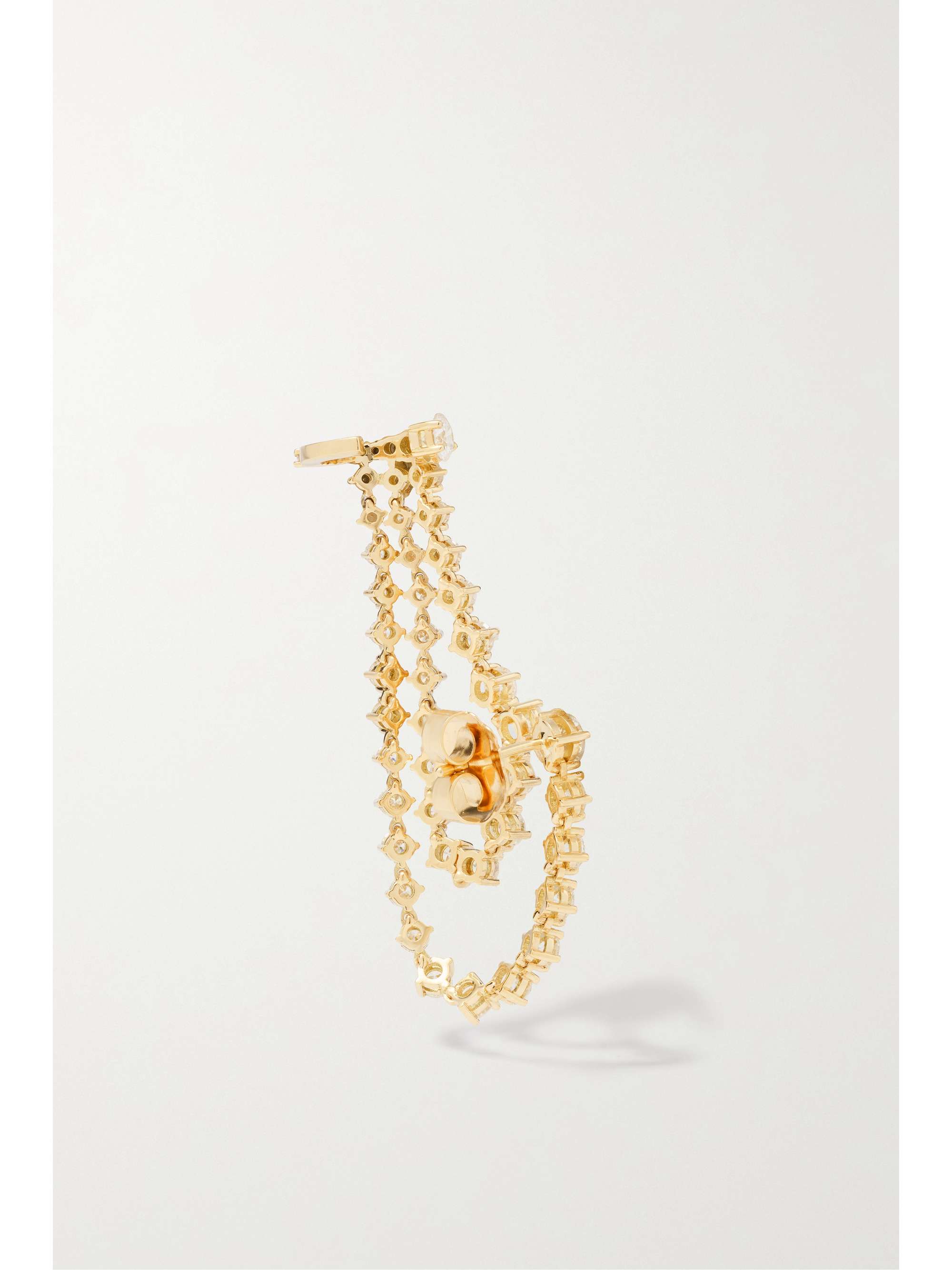 MELISSA KAYE Sadie Triple 18-karat gold diamond single earring