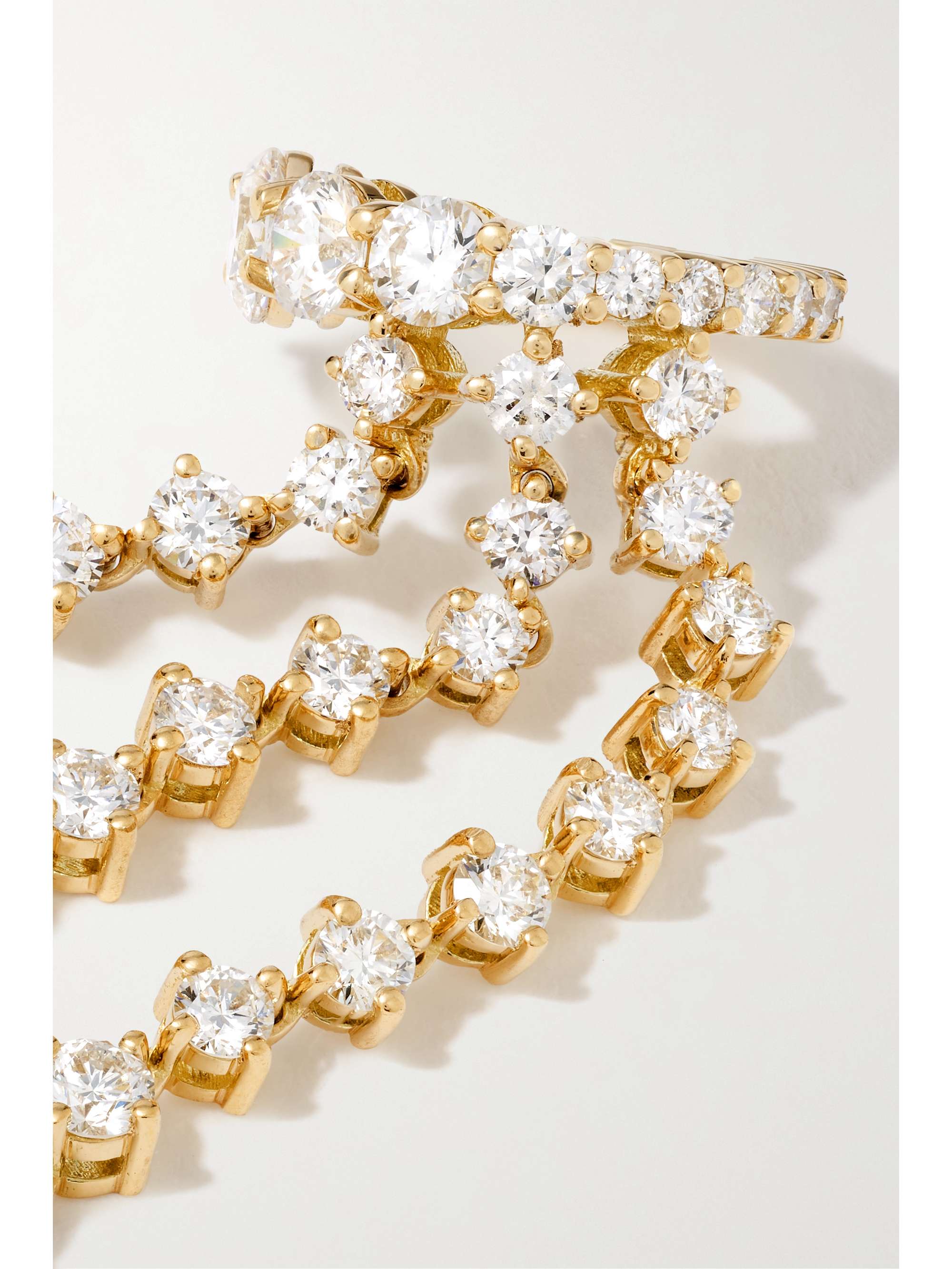 MELISSA KAYE Sadie Triple 18-karat gold diamond single earring